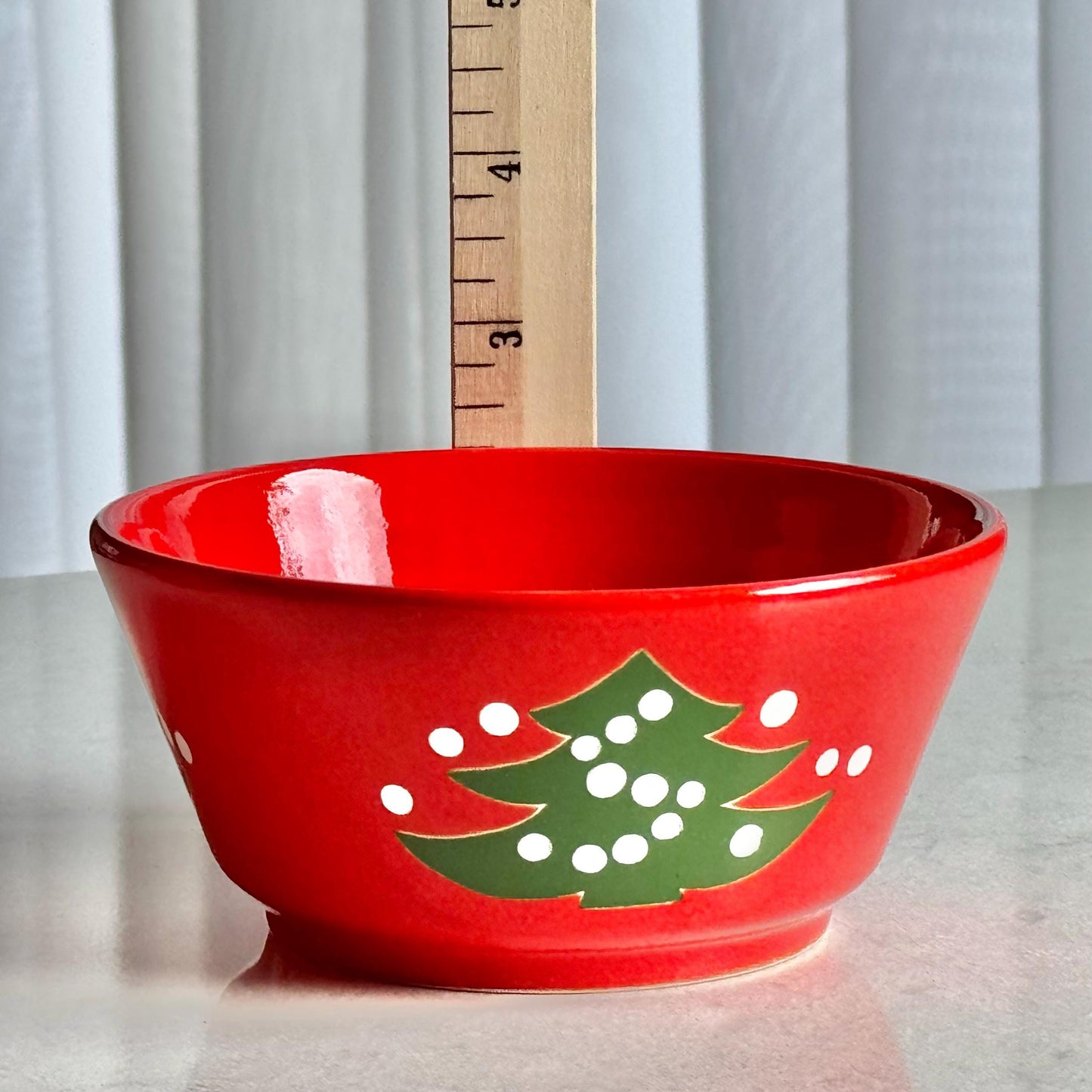Vintage Waechtersbach Red Christmas Tree 4-7/8 Inch Bowls - Set of 8