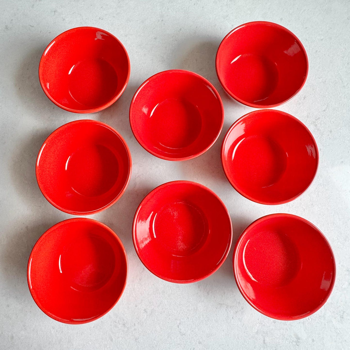 Vintage Waechtersbach Red Christmas Tree 4-7/8 Inch Bowls - Set of 8