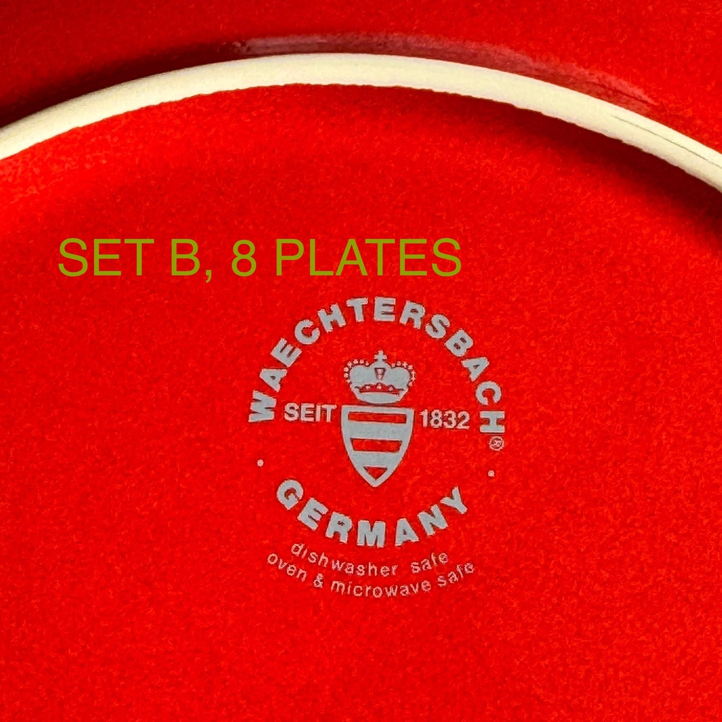 Vintage Waechtersbach Red Christmas Tree 10 Inch Dinner Plates - 22 Available