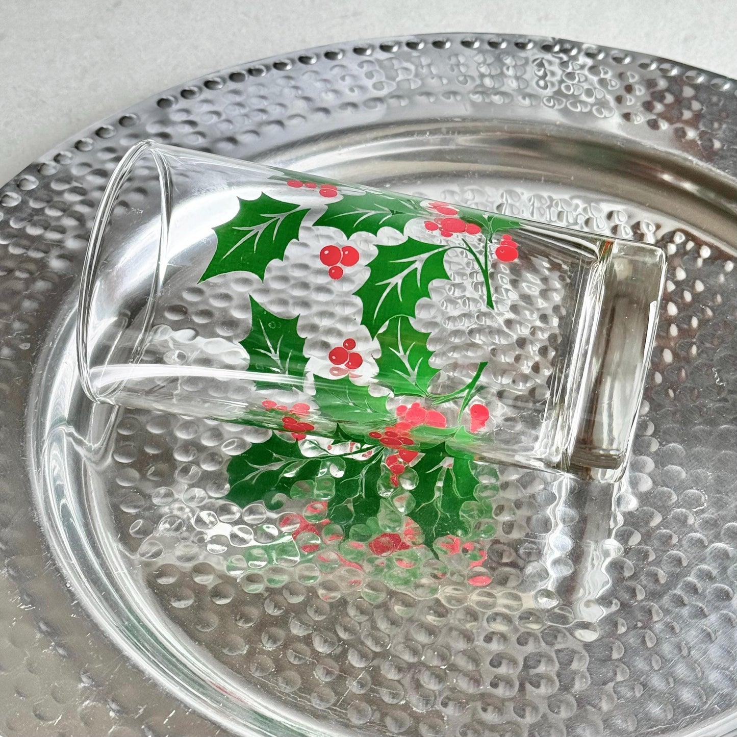 Vintage Indiana Glass 12 Ounce Holly Tumblers - Set of 4