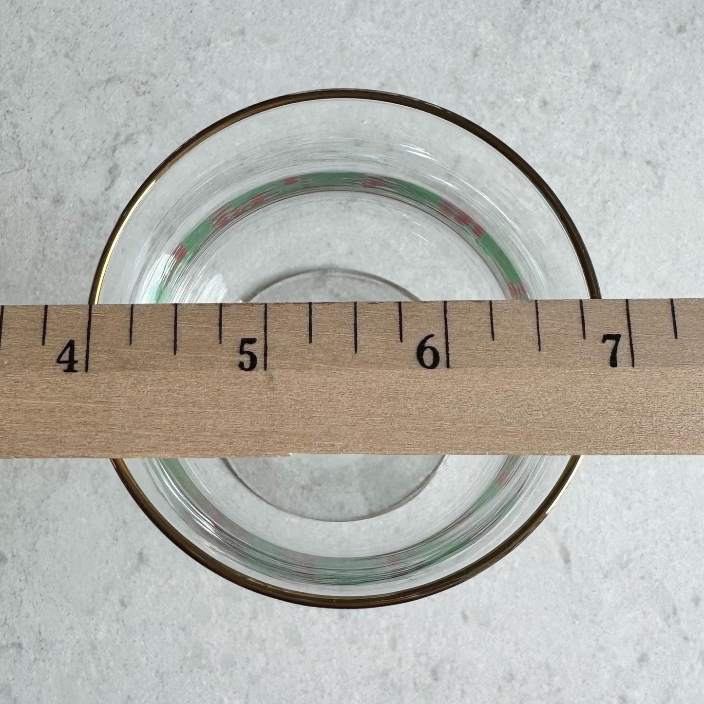 Vintage Arby's Bow Stem Gold Trimmed Christmas Glasses - Set of 12