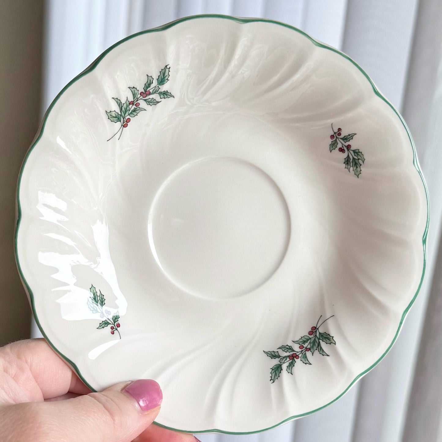 Vintage Nikko Happy Holidays Cups and Saucers - 10 sets, 20 pieces total