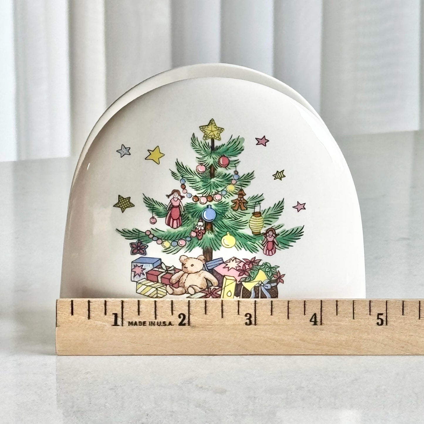 Vintage Nikko Happy Holidays Napkin Holder