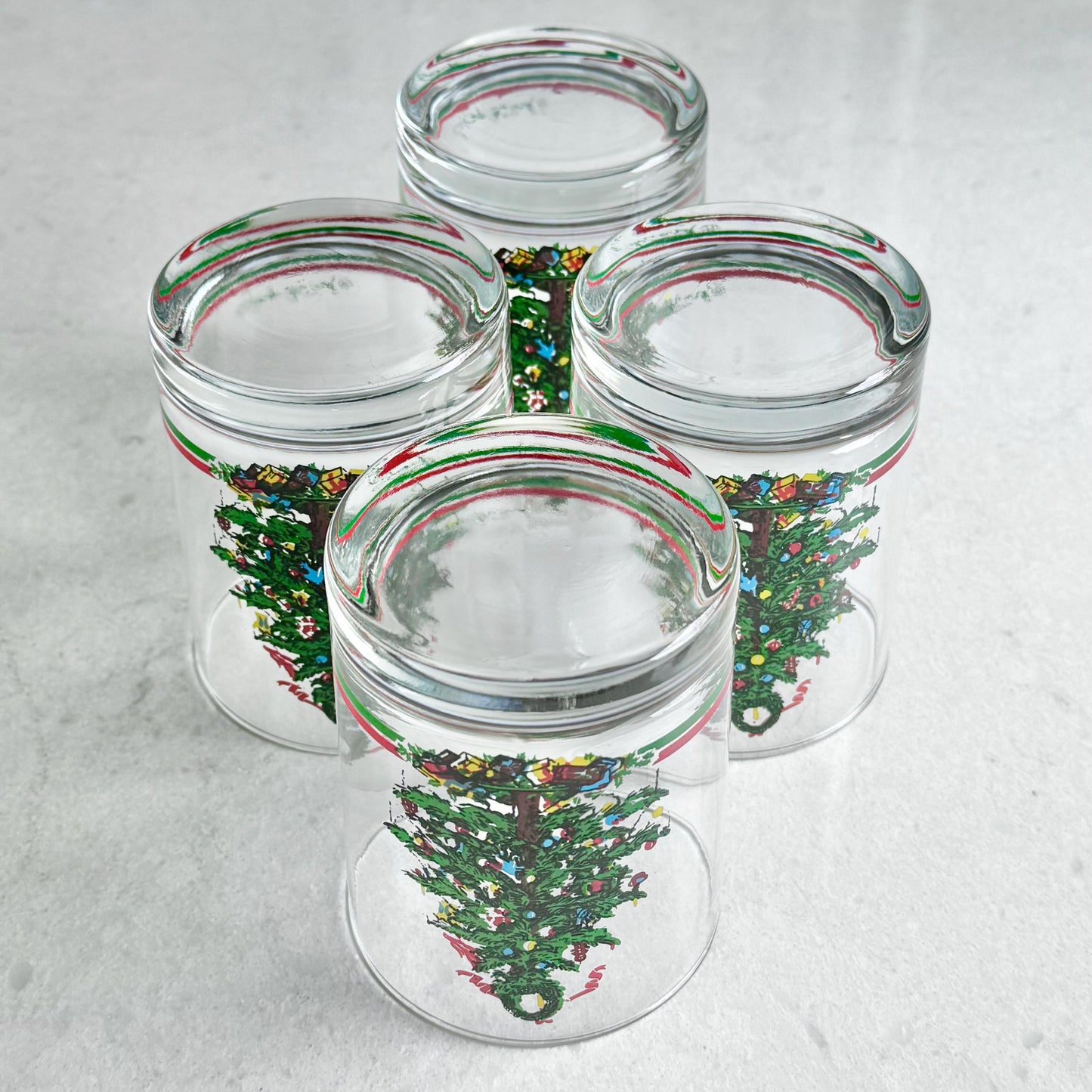 Vintage Georges Briard Yule Tide Glasses - Set of 4 Tumblers