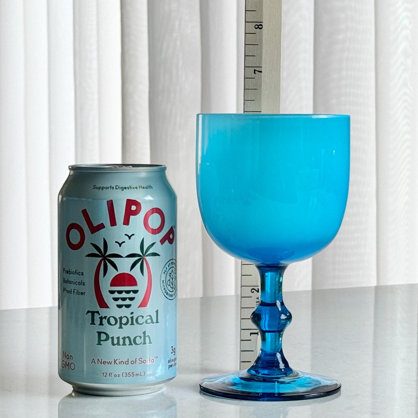 Vintage Carlo Moretti Crysta Blue Cased Glasses - Set of 9 Goblets