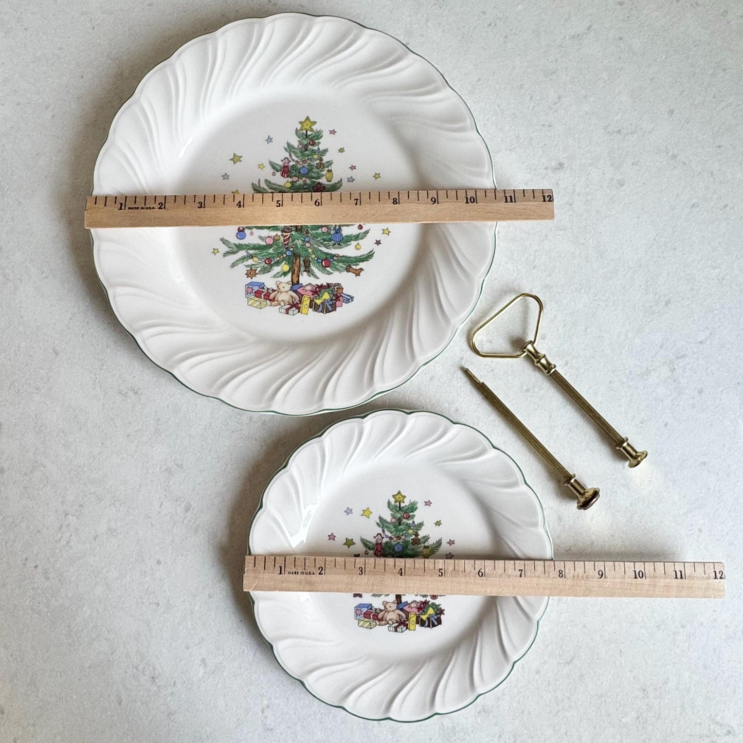 Vintage Nikko Happy Holidays Two Tier Tidbit Tray