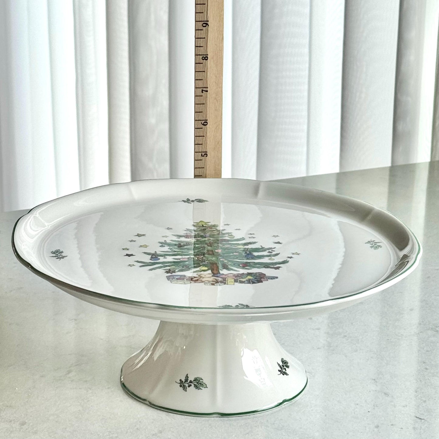 Vintage Nikko Happy Holidays Cake Stand