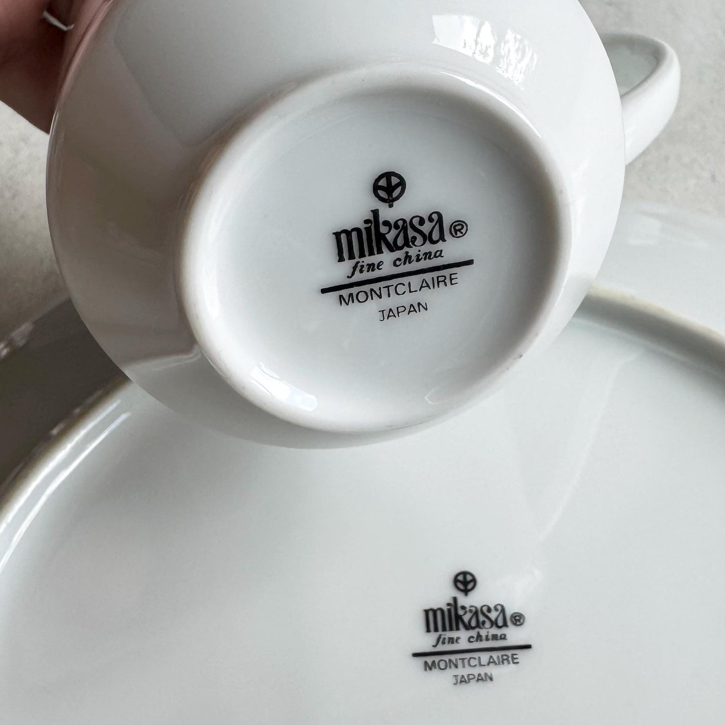 Vintage Mikasa Montclair Snack Sets - 7 sets, 14 pieces total