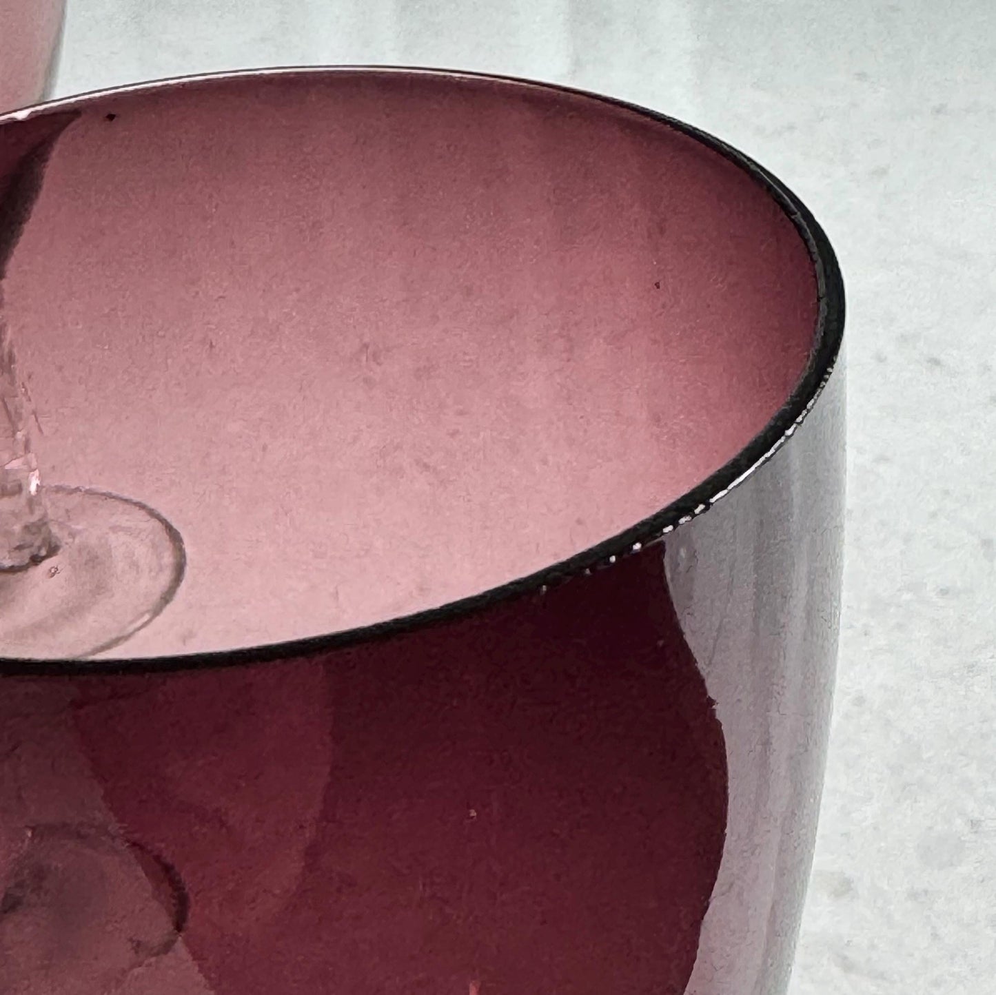 Vintage Amethyst Twisted Stem Glasses - Set of 11