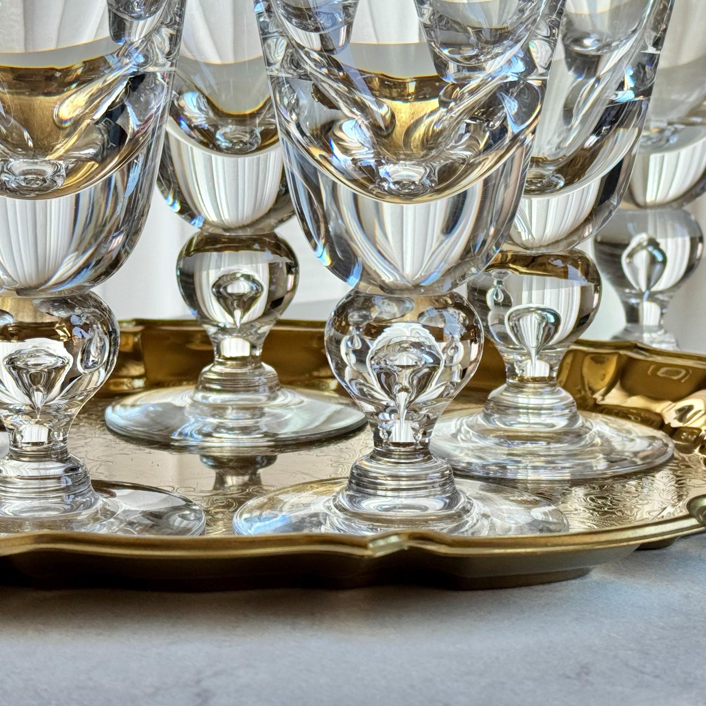 Vintage Steuben Baluster Glasses - Set of 7, all signed