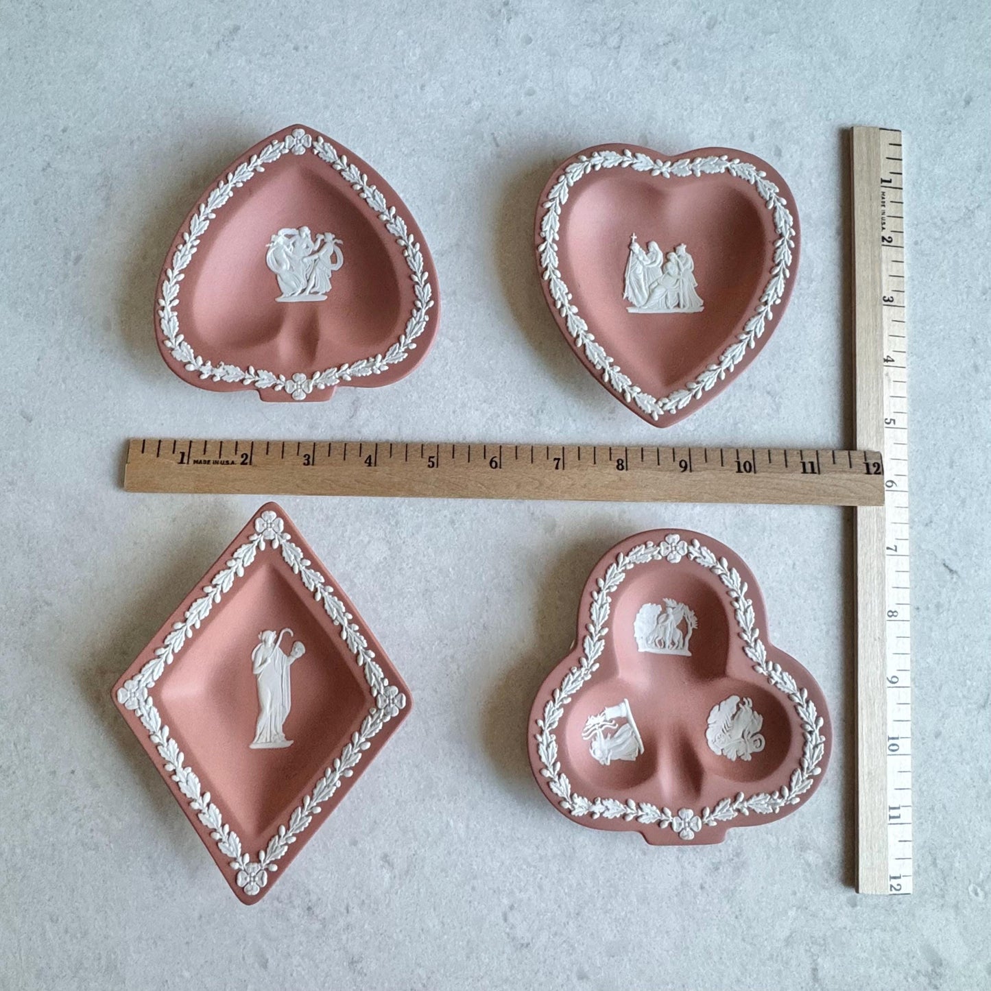 Vintage Wedgwood Cream on Terra Cotta Bridge Set - 4 Pieces