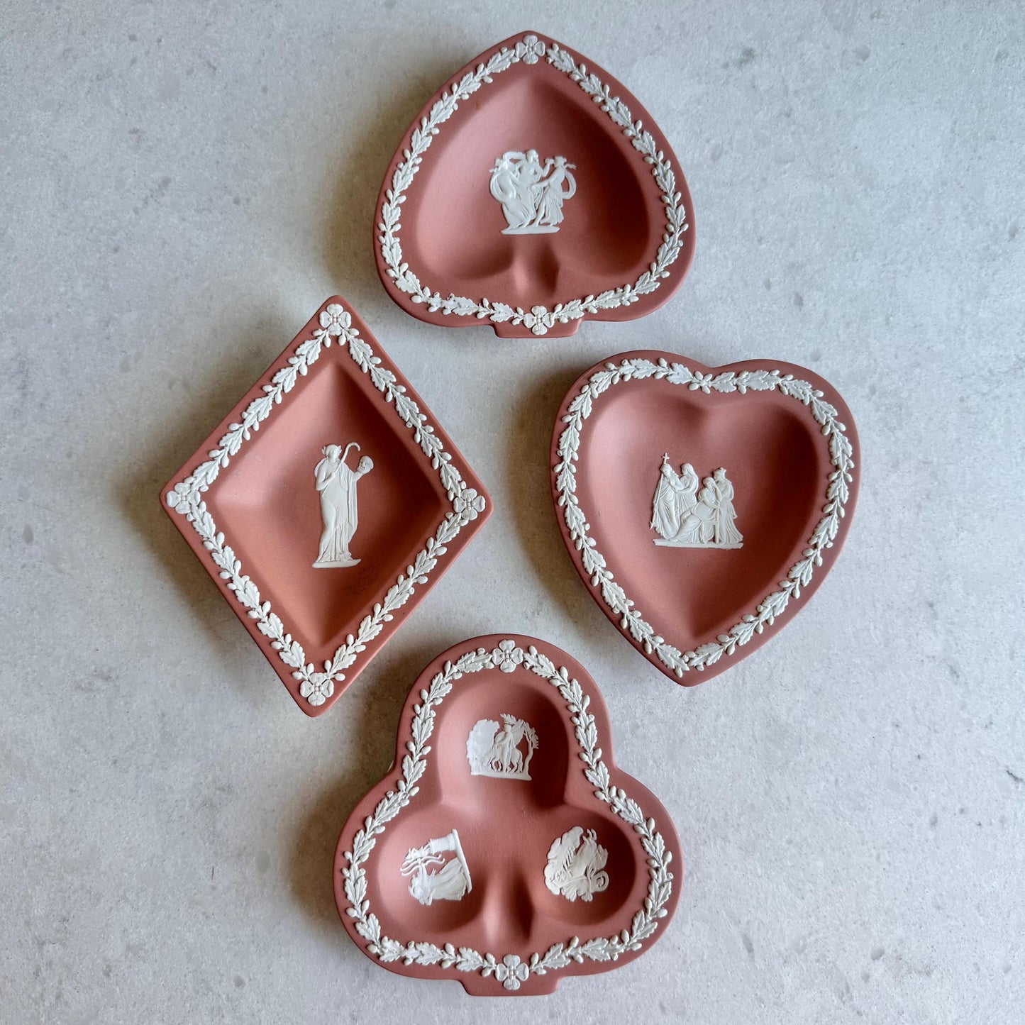Vintage Wedgwood Cream on Terra Cotta Bridge Set - 4 Pieces