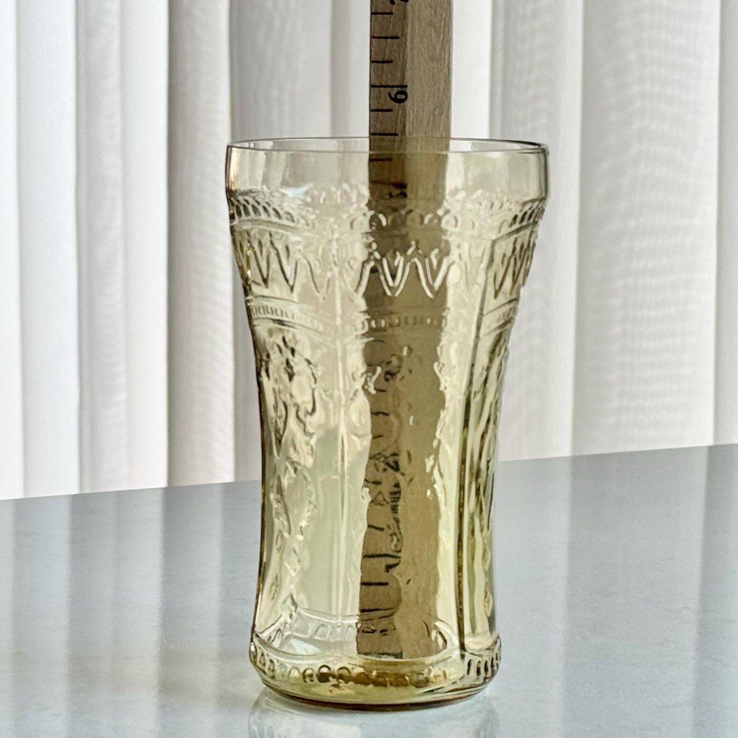 Vintage Federal Glass Patrician Amber Large 14 Ounce Tumblers (circa 1933-1937) - Set of 7