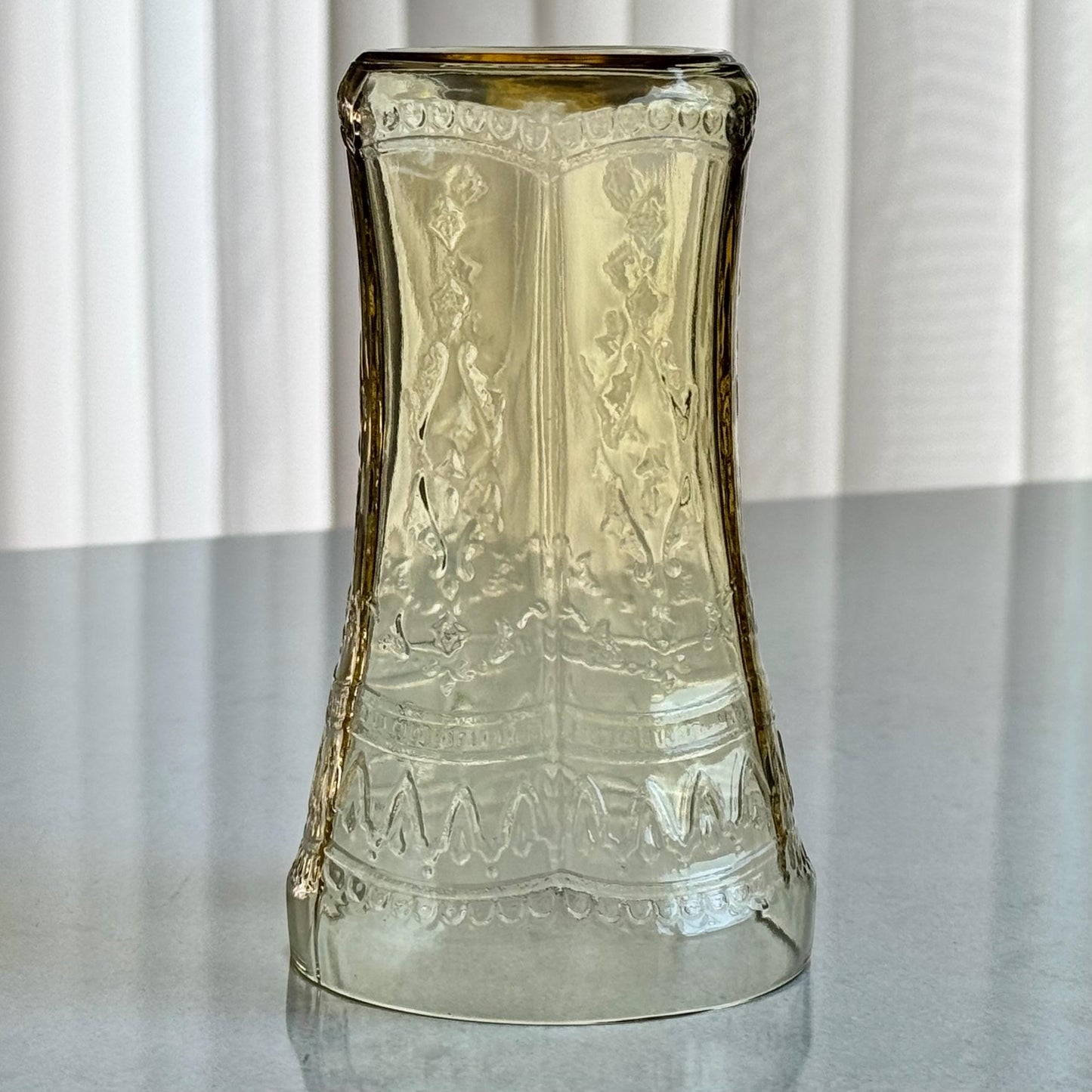 Vintage Federal Glass Patrician Amber Large 14 Ounce Tumblers (circa 1933-1937) - Set of 7