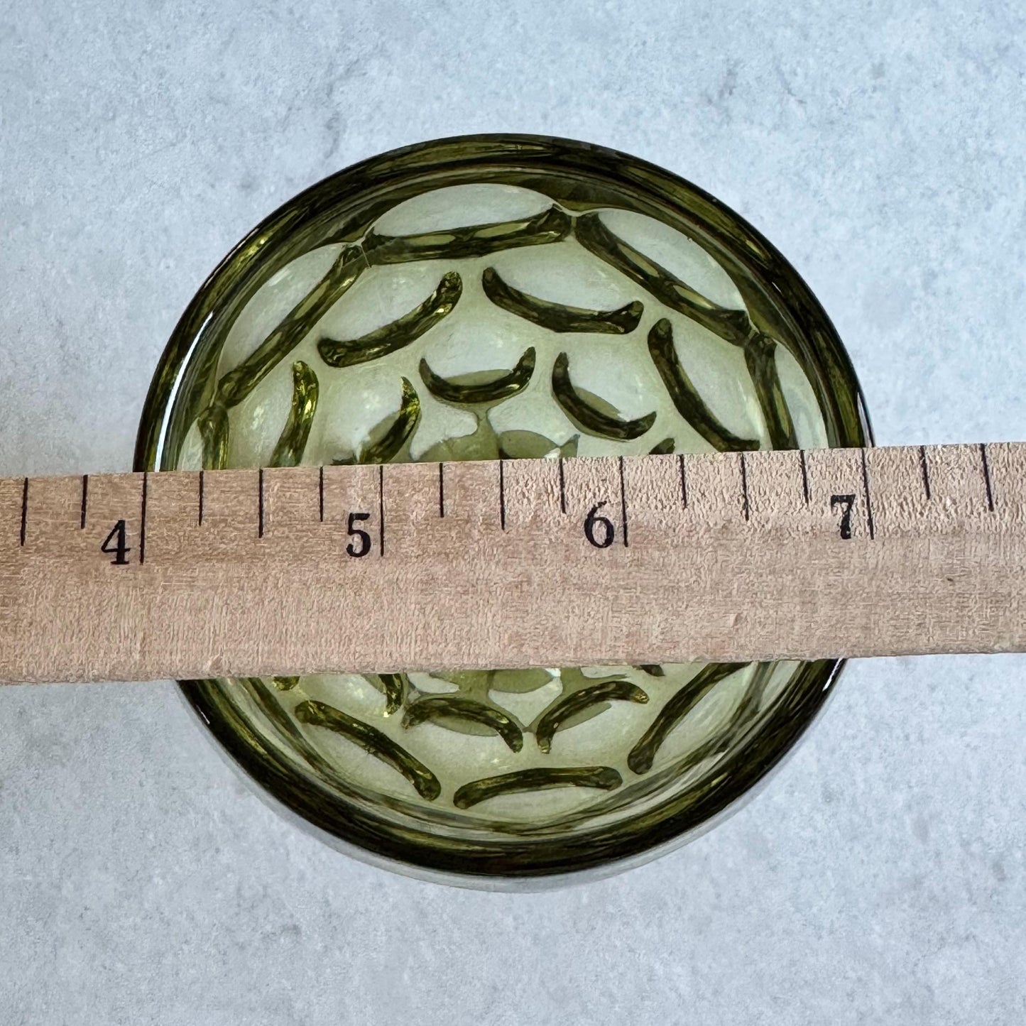 Vintage Imperial Provincial Green Thumbprint Glasses (circa 1966 - 1979) - Set of 6
