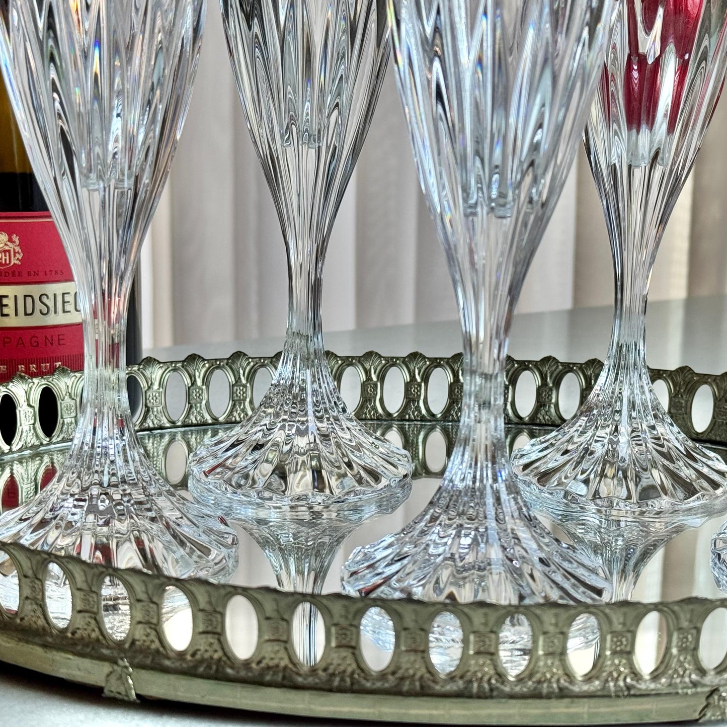 Vintage Mikasa Park Lane Glasses - Set of 6 Champagne Flutes