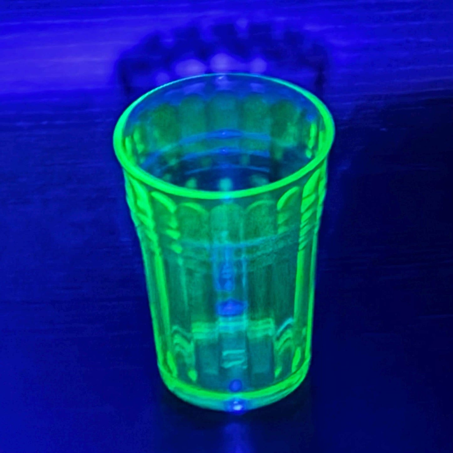 Vintage Hazel Atlas Uranium Glass Moderntone Green Tumblers - Set of 4