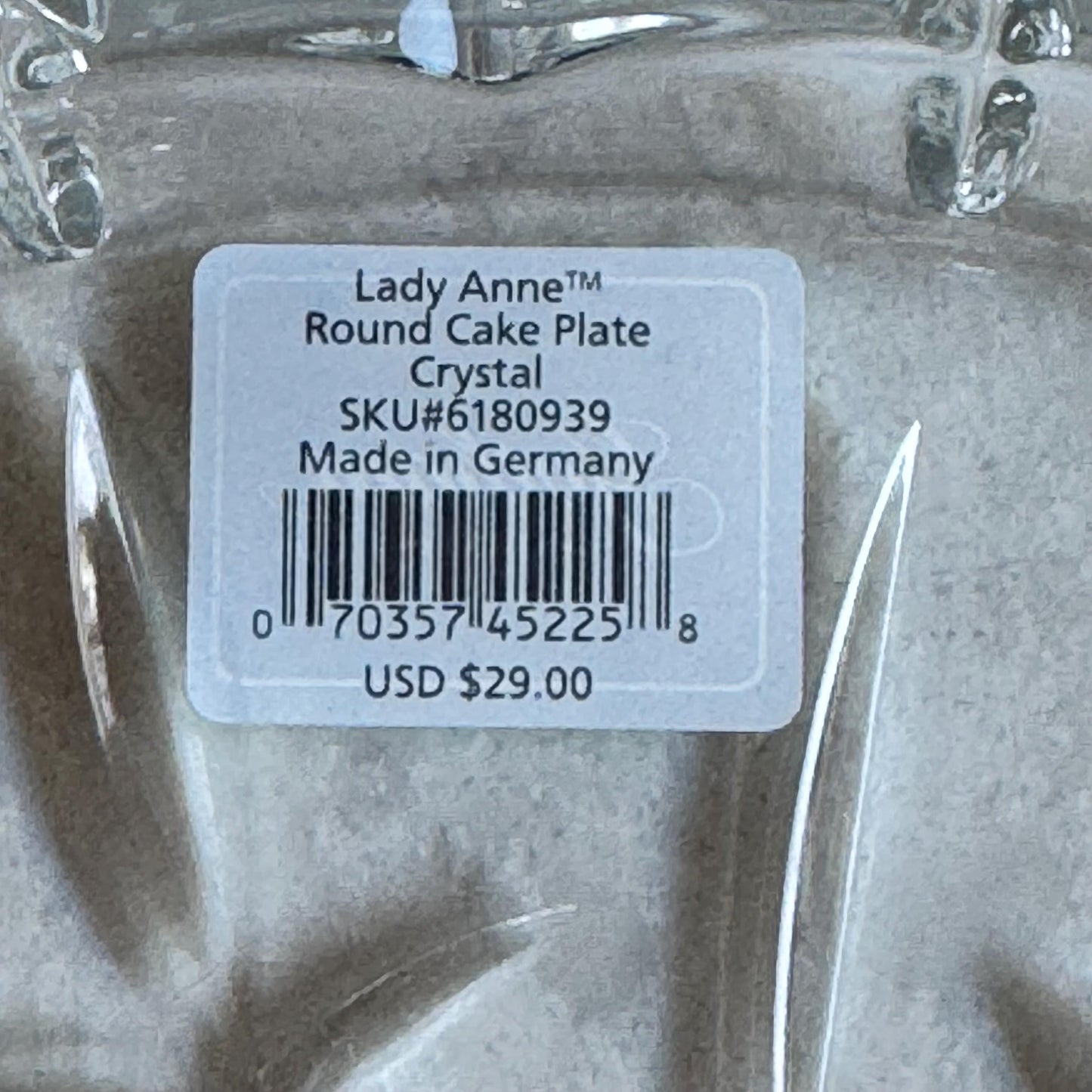 Vintage Gotham Lady Anne 10 Inch Cake Stand - Original sticker still affixed