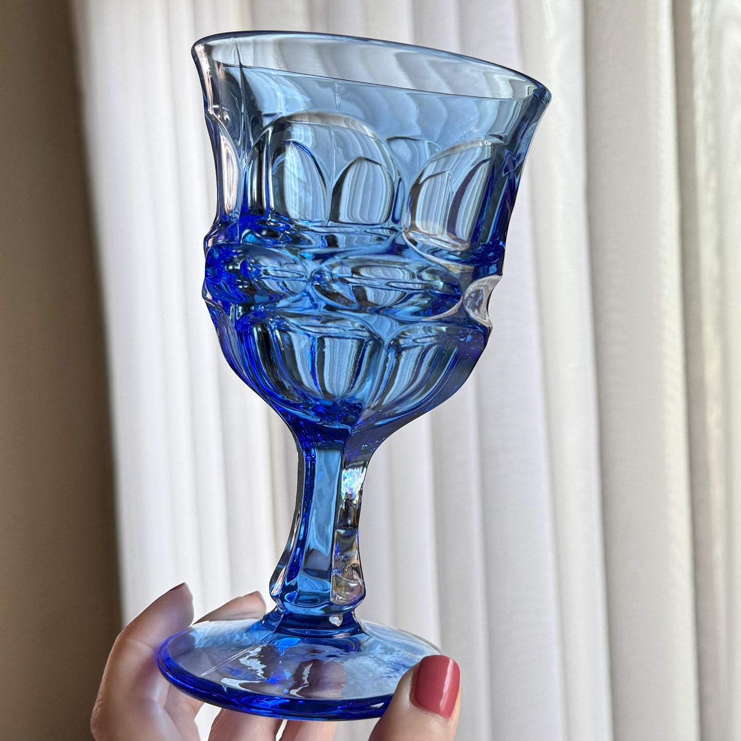 Vintage Fostoria Argus Blue Glasses (circa 1963 - 1980) - Set of 4 (#FA2)