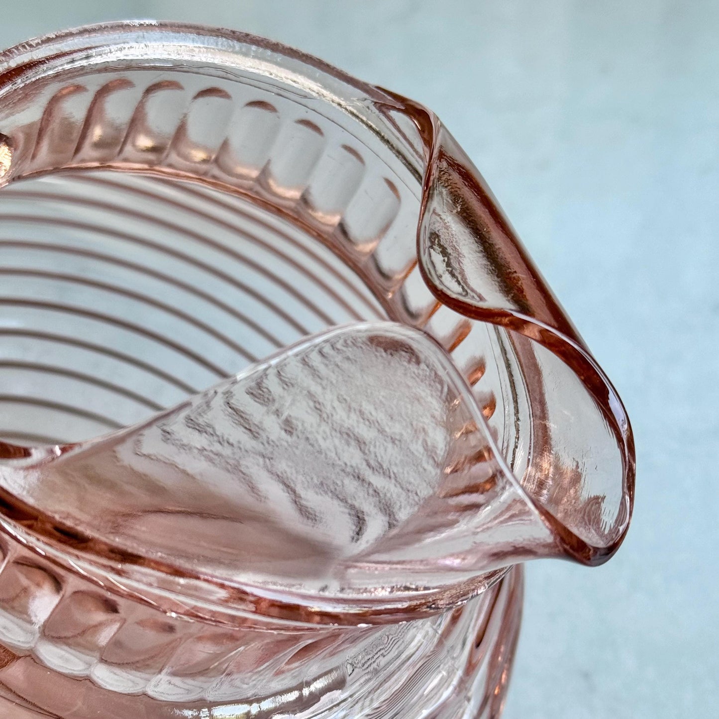 Vintage Anchor Hocking Manhattan Pink 80 Ounce Ball Jug Pitcher (circa 1938 - 1943)