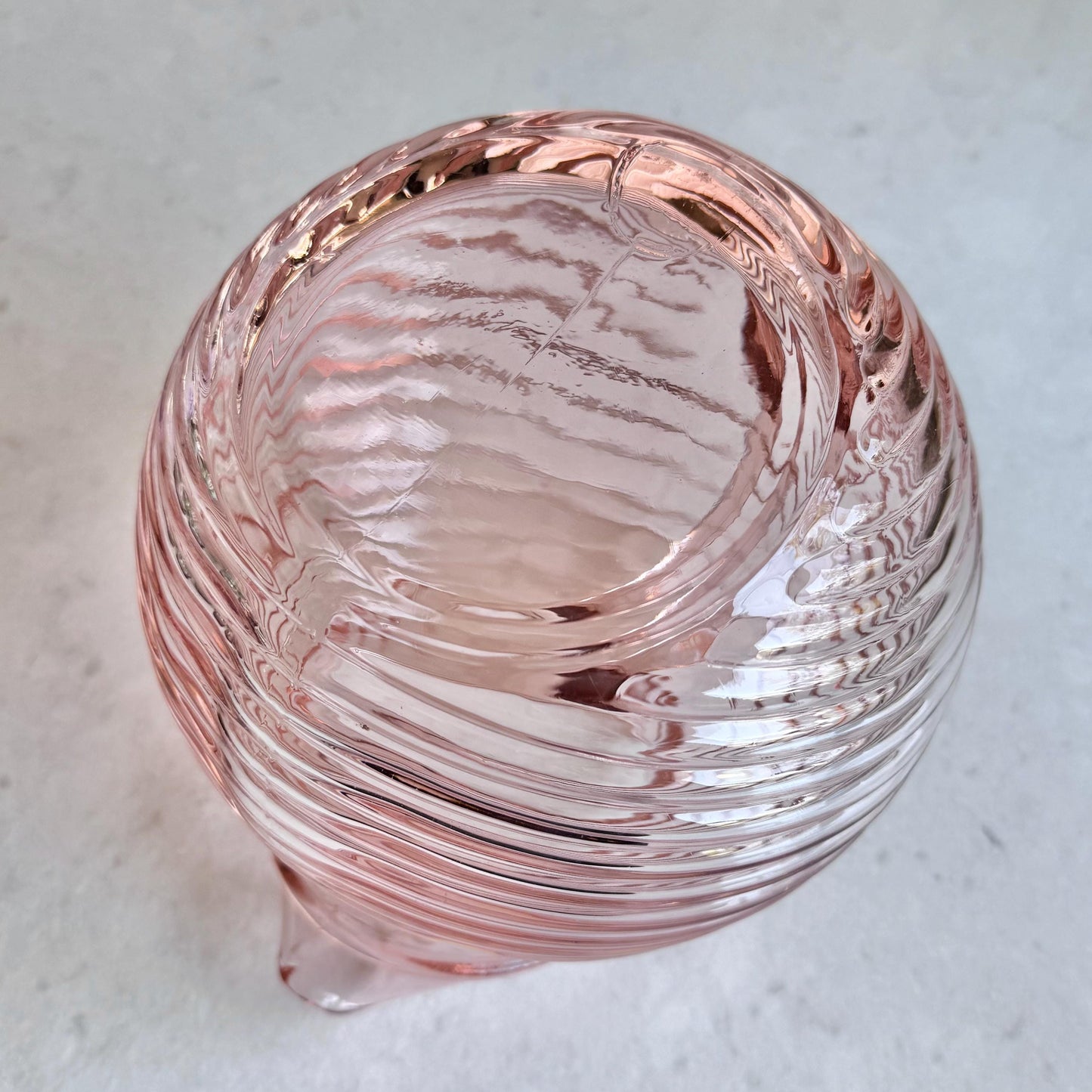 Vintage Anchor Hocking Manhattan Pink 80 Ounce Ball Jug Pitcher (circa 1938 - 1943)