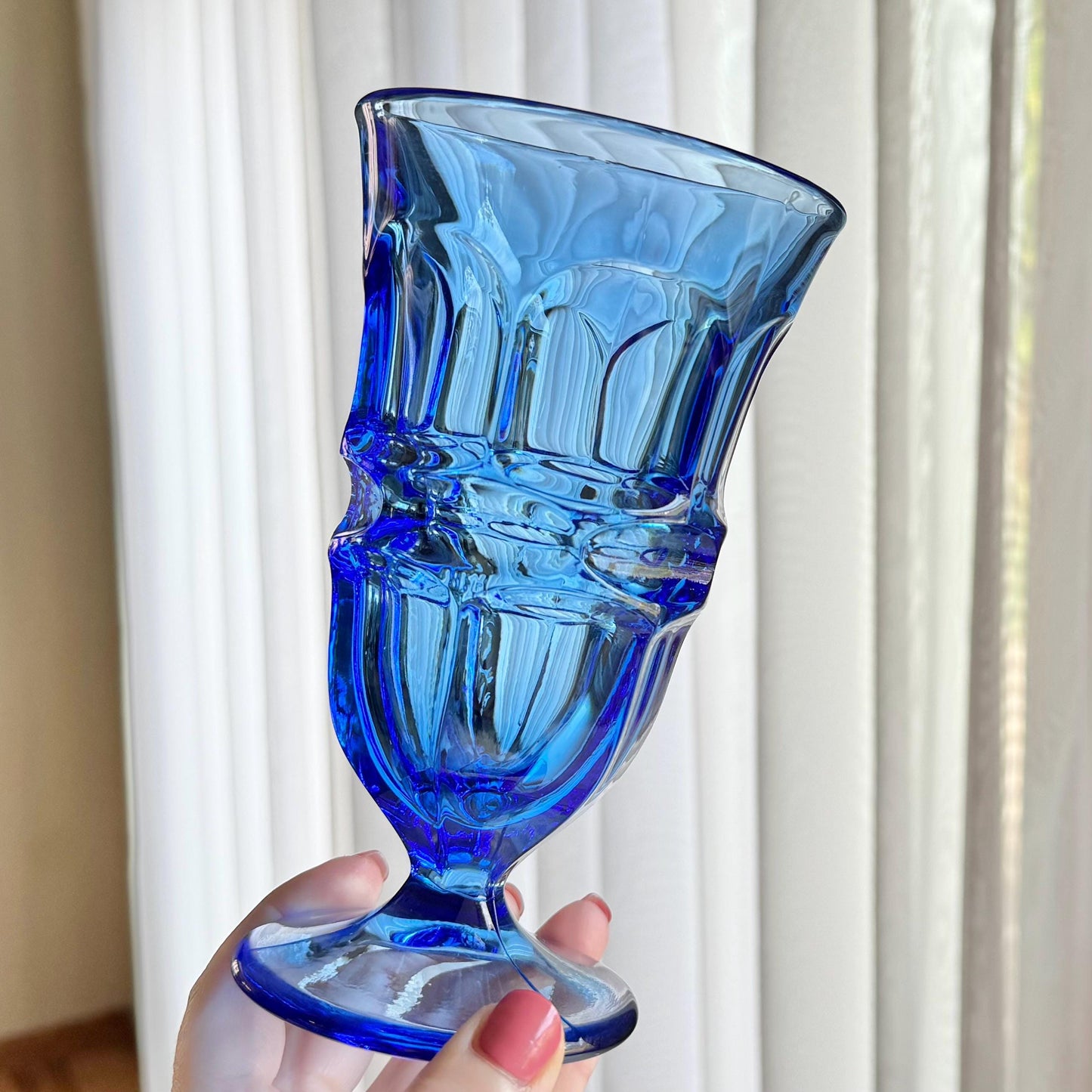 Vintage Fostoria Argus Blue Glasses (circa 1963 - 1980) - Set of 4 (#FA1)