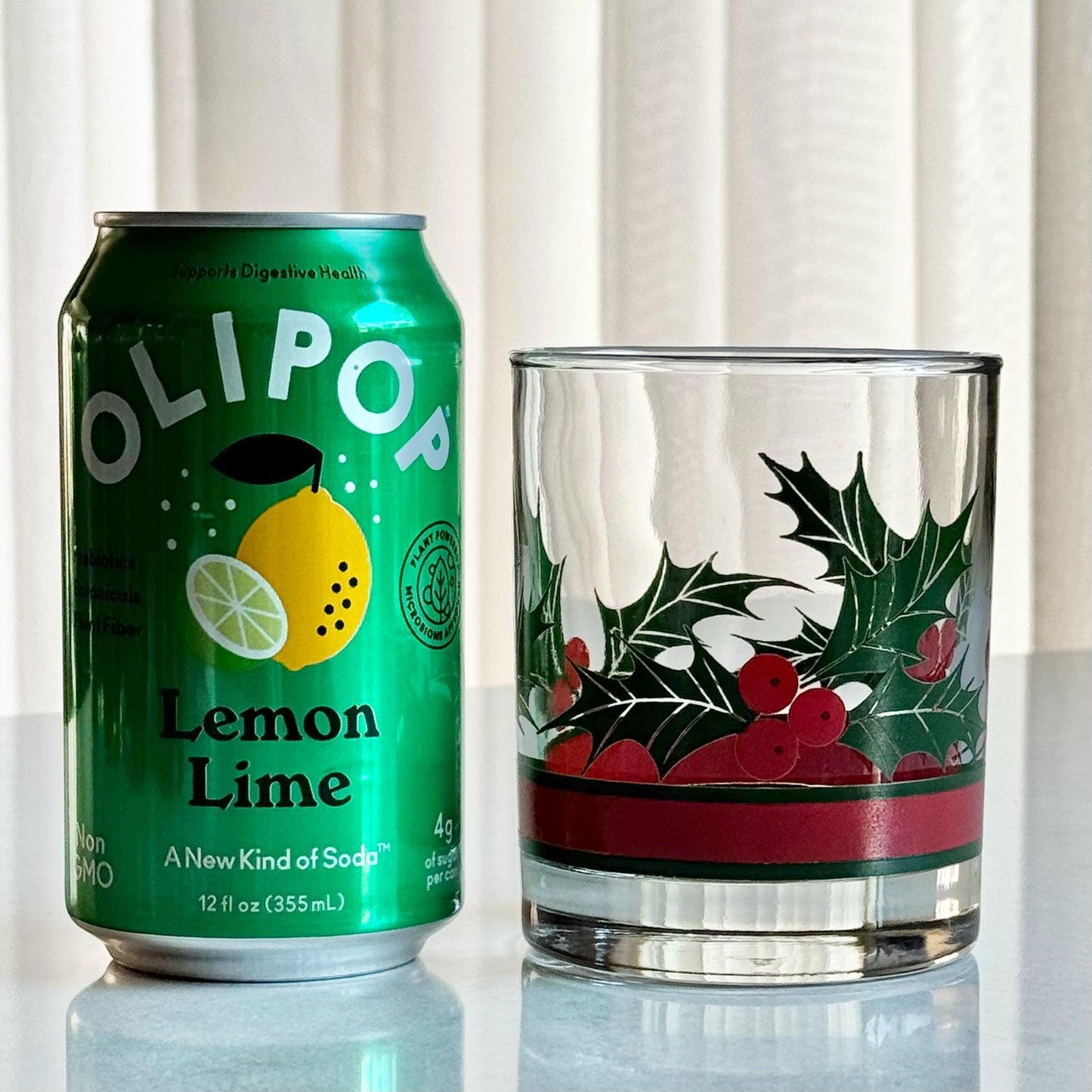 Vintage Libbey Holly and Berries Glasses - Set of 7