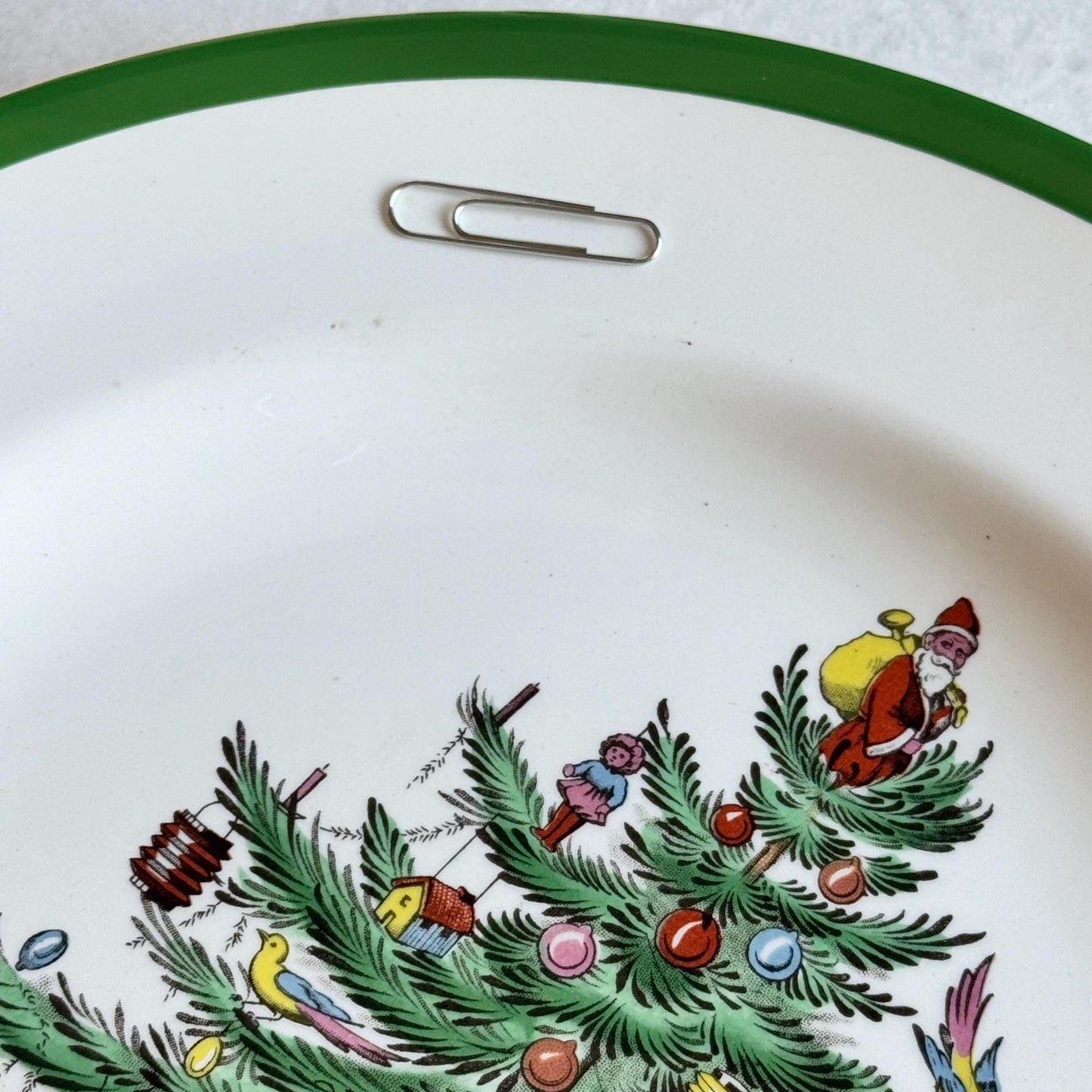 Vintage Spode Christmas Tree Handled Tidbit Tray
