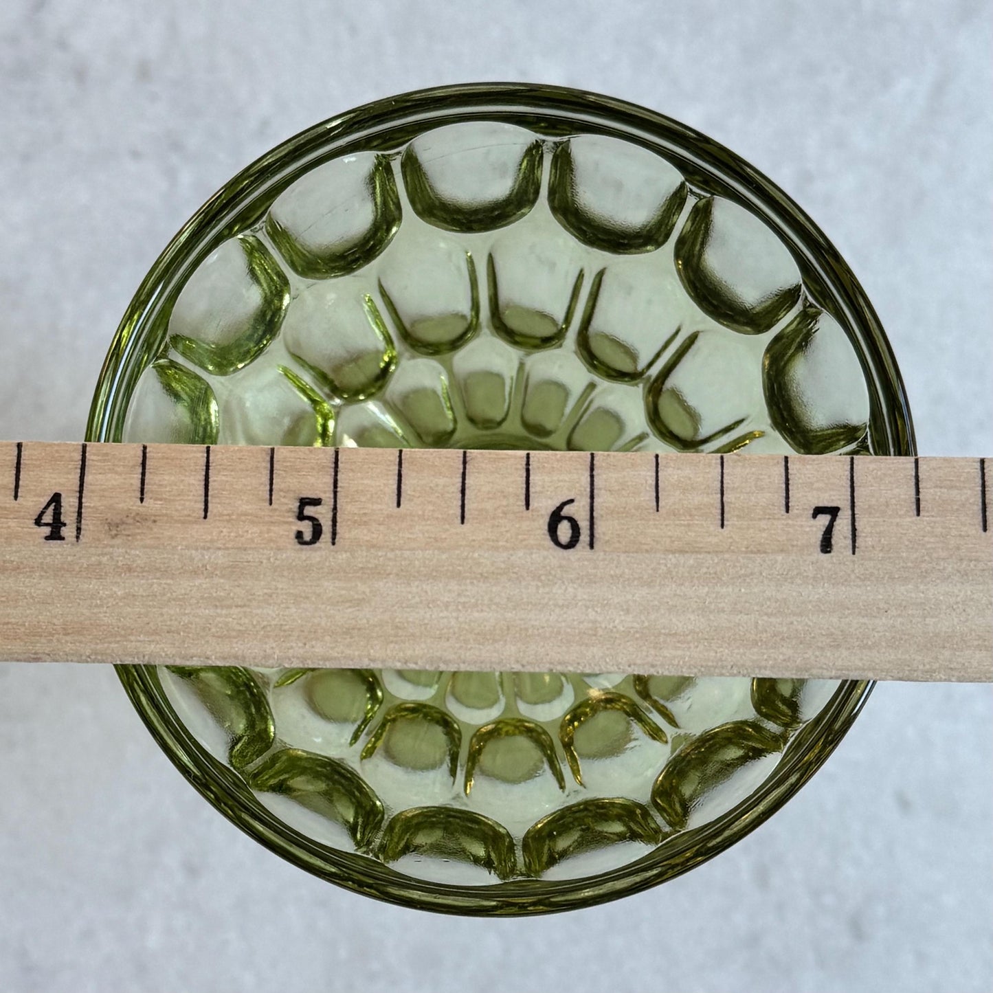 Vintage Fenton Colonial Green Thumbprint Glasses (circa 1963 - 1980) - Set of 11