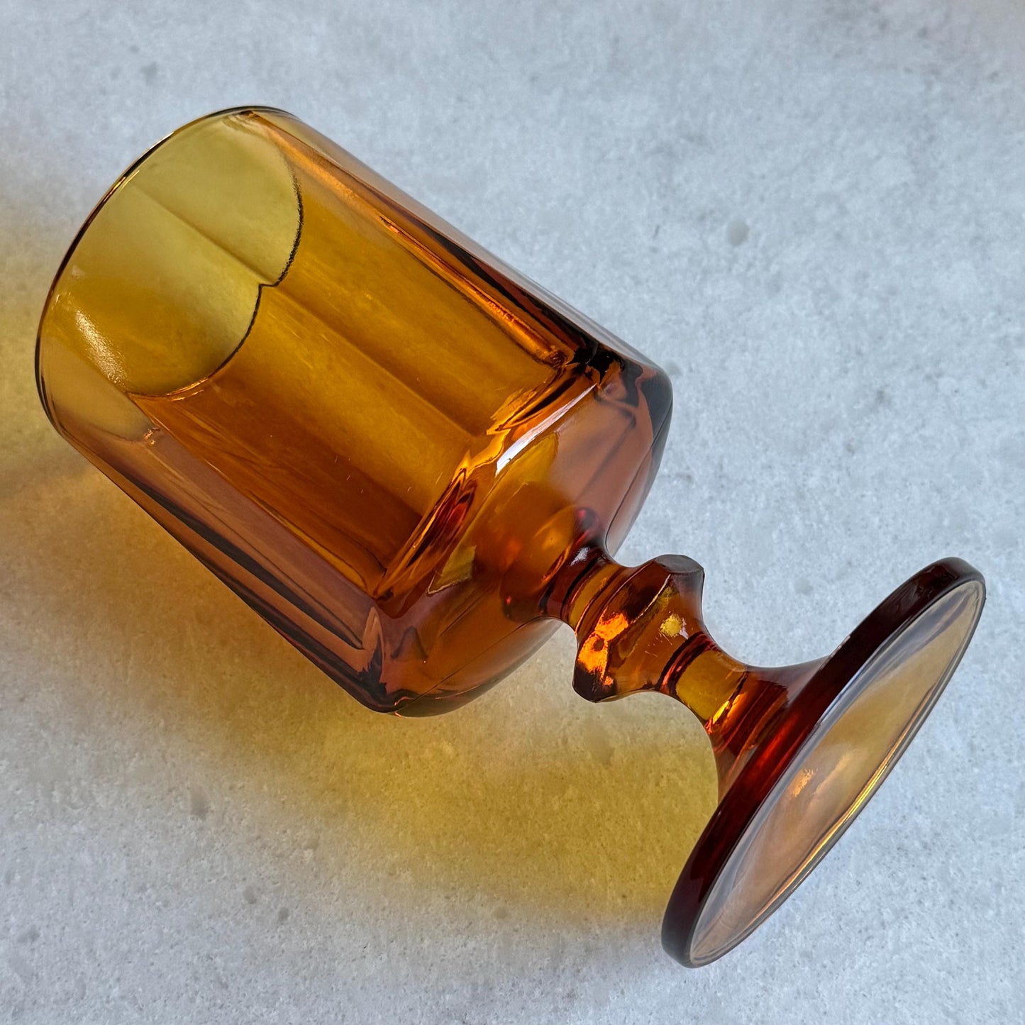 Vintage Nouveau Gold Paneled Glasses - Set of 12