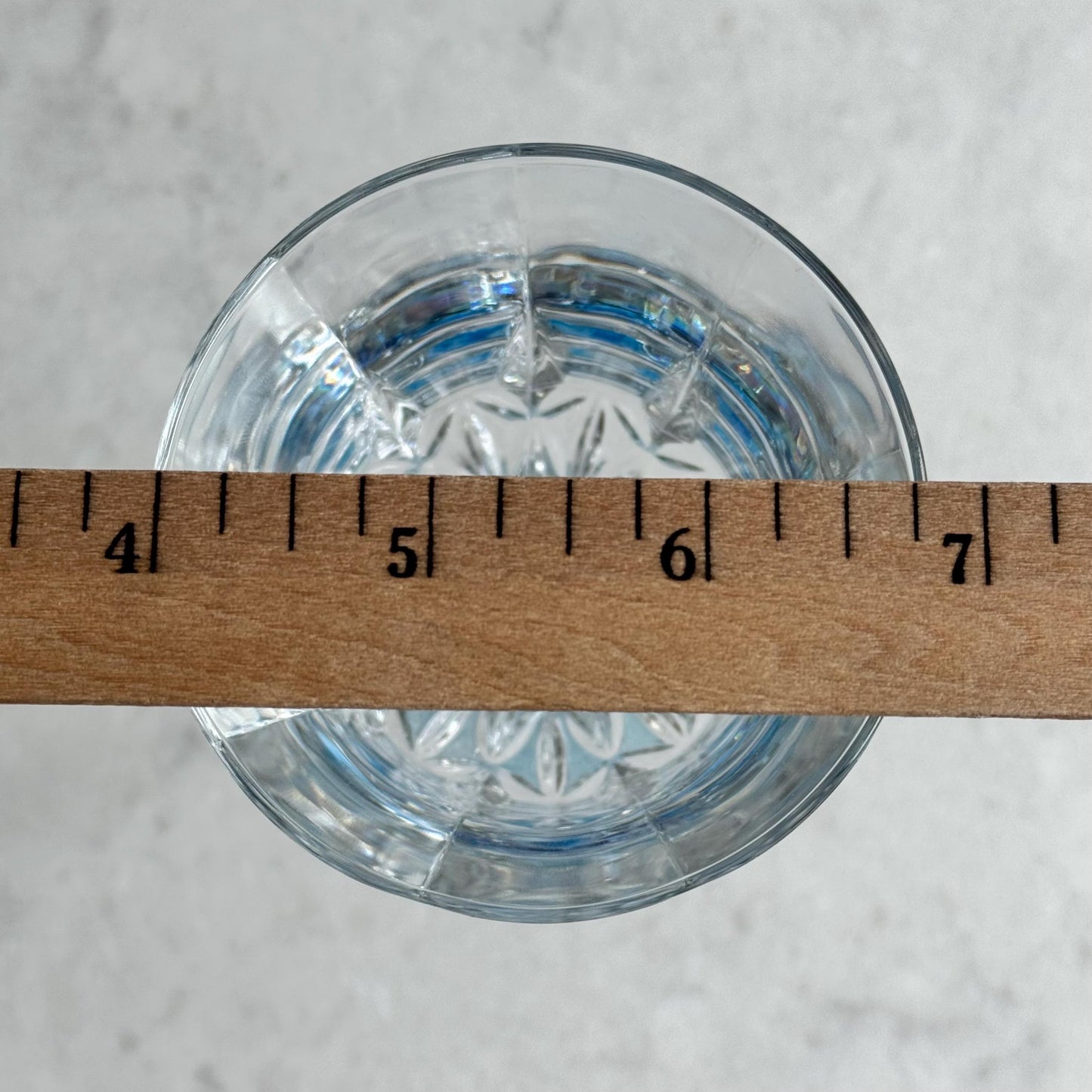 Vintage Auteuil Lilas Azure Blue Stem glasses by Cristal D’Arques - Durand - Set of 4