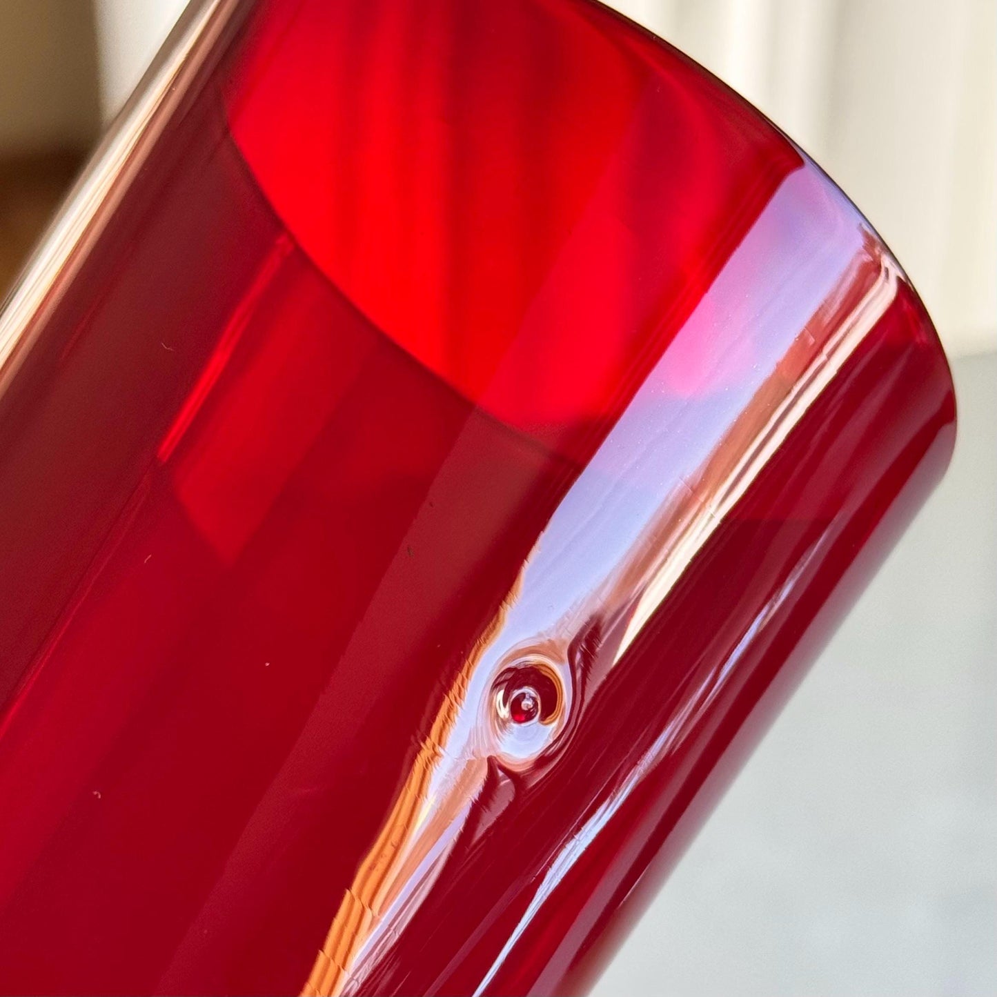 Vintage Ruby Red Cased Glasses - 14 Tumblers Available