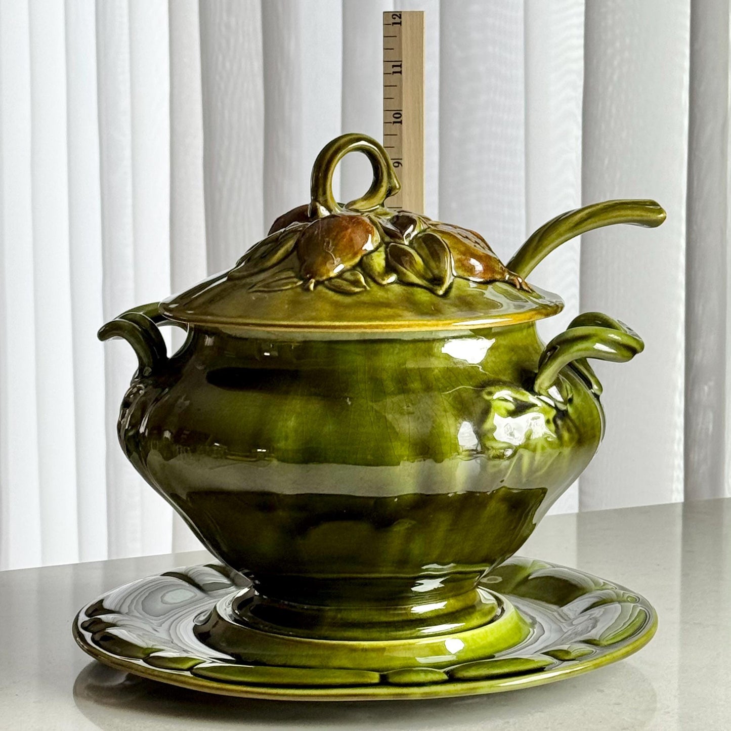 Vintage N.S. Gustin Co. Tureen with Ladle and Underplate (circa 1961)