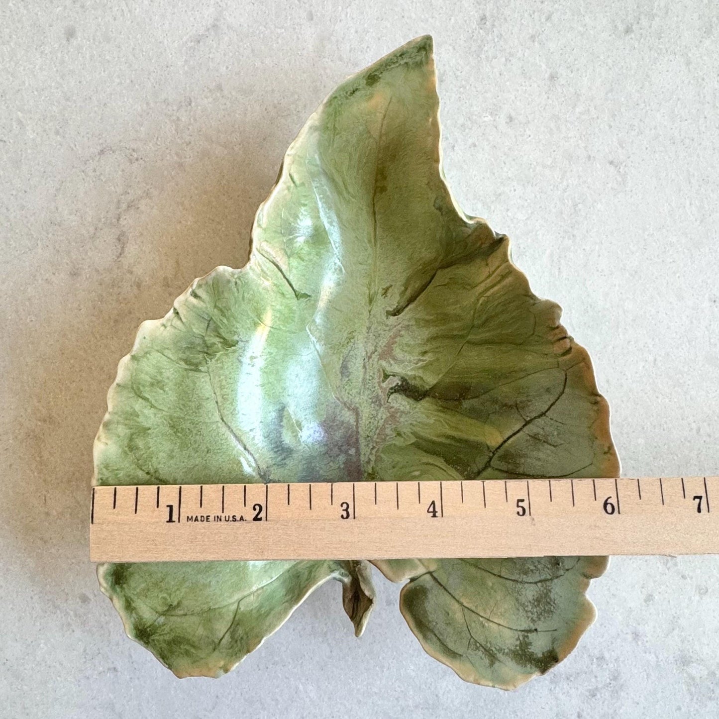 Vintage Hand Painted Sunflower Leaf