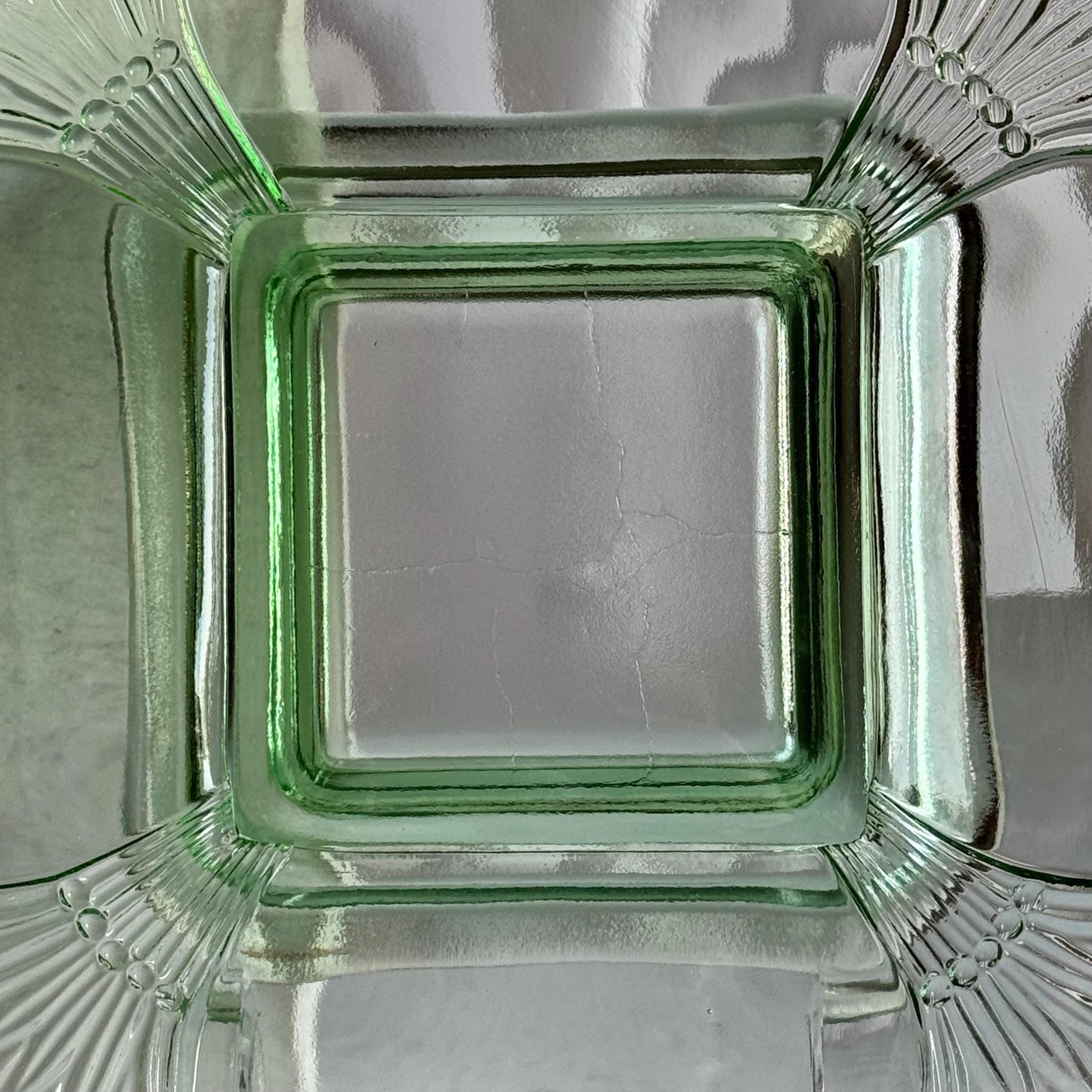 Vintage Indiana Glass Green 13 Inch Footed Cake Plate (#371) - 3 Available