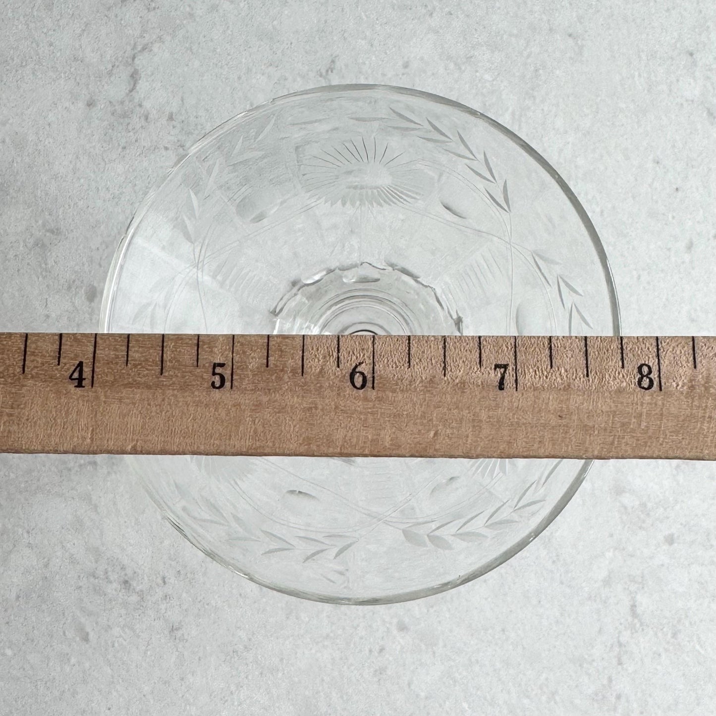 Vintage Etched Glasses - Set of 4 (#4009)