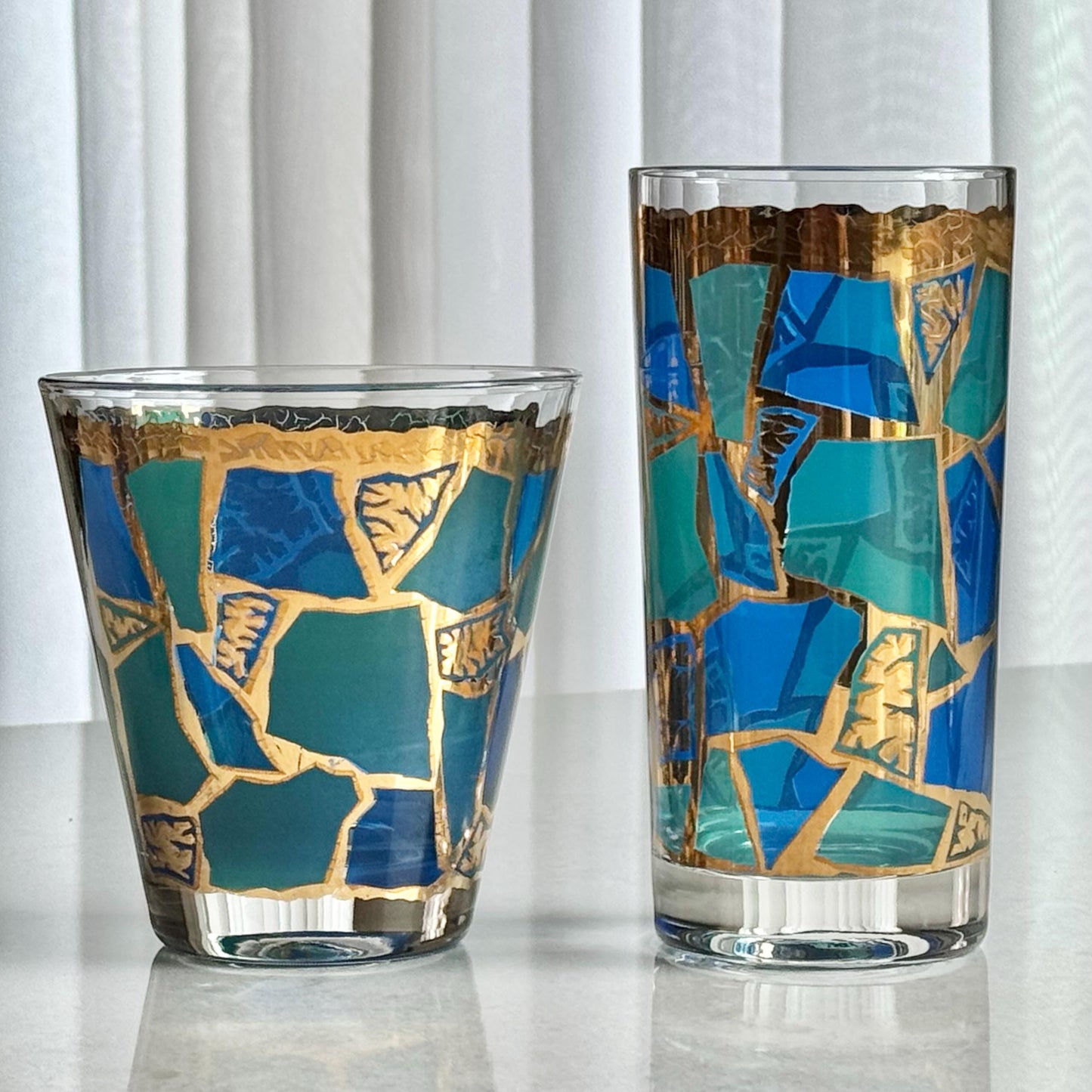 Vintage Georges Briard Europa Rocks Glasses - Set of 3