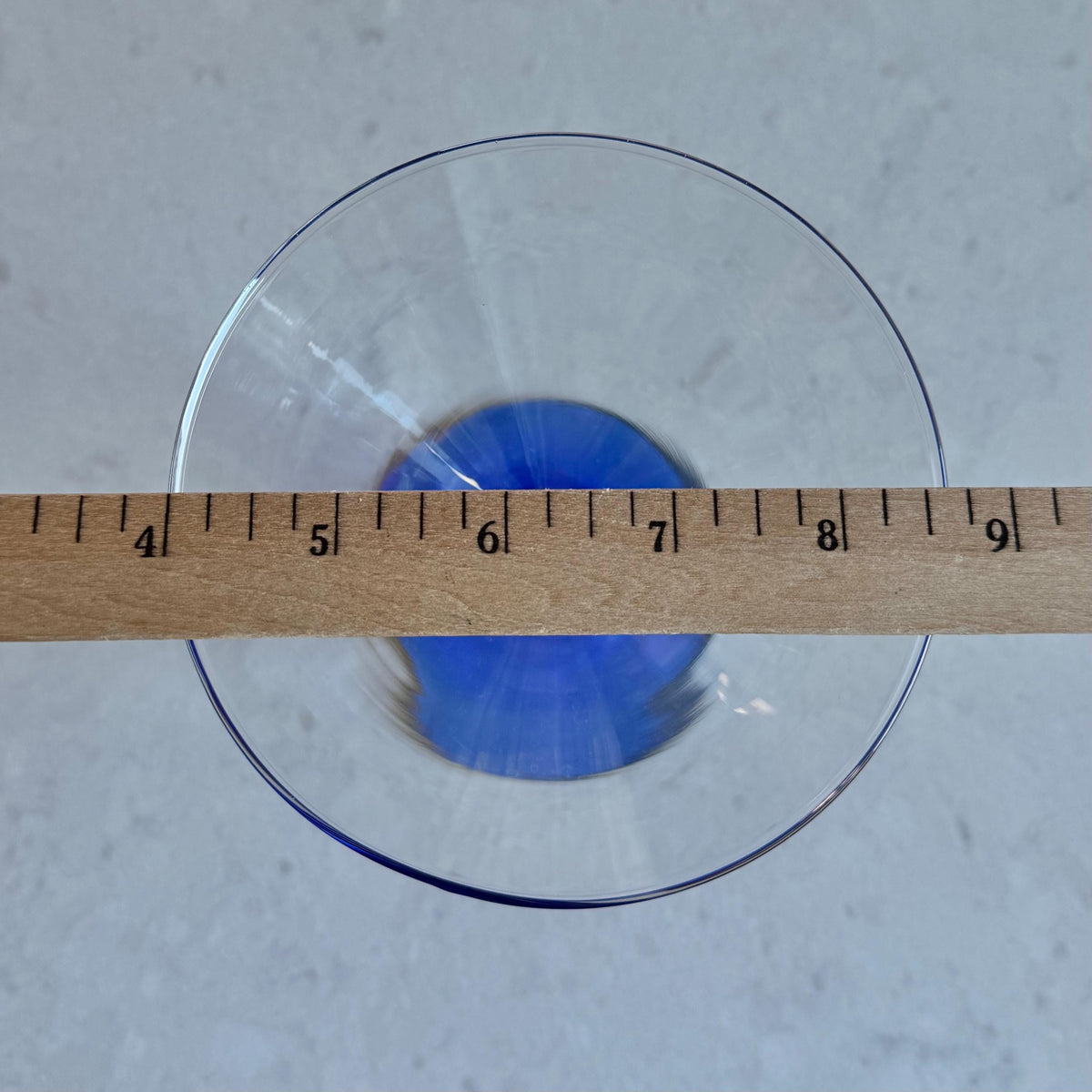 Vintage Libbey Metropolis Mediterranean Blue Bubble Stem Glasses - Set of 4