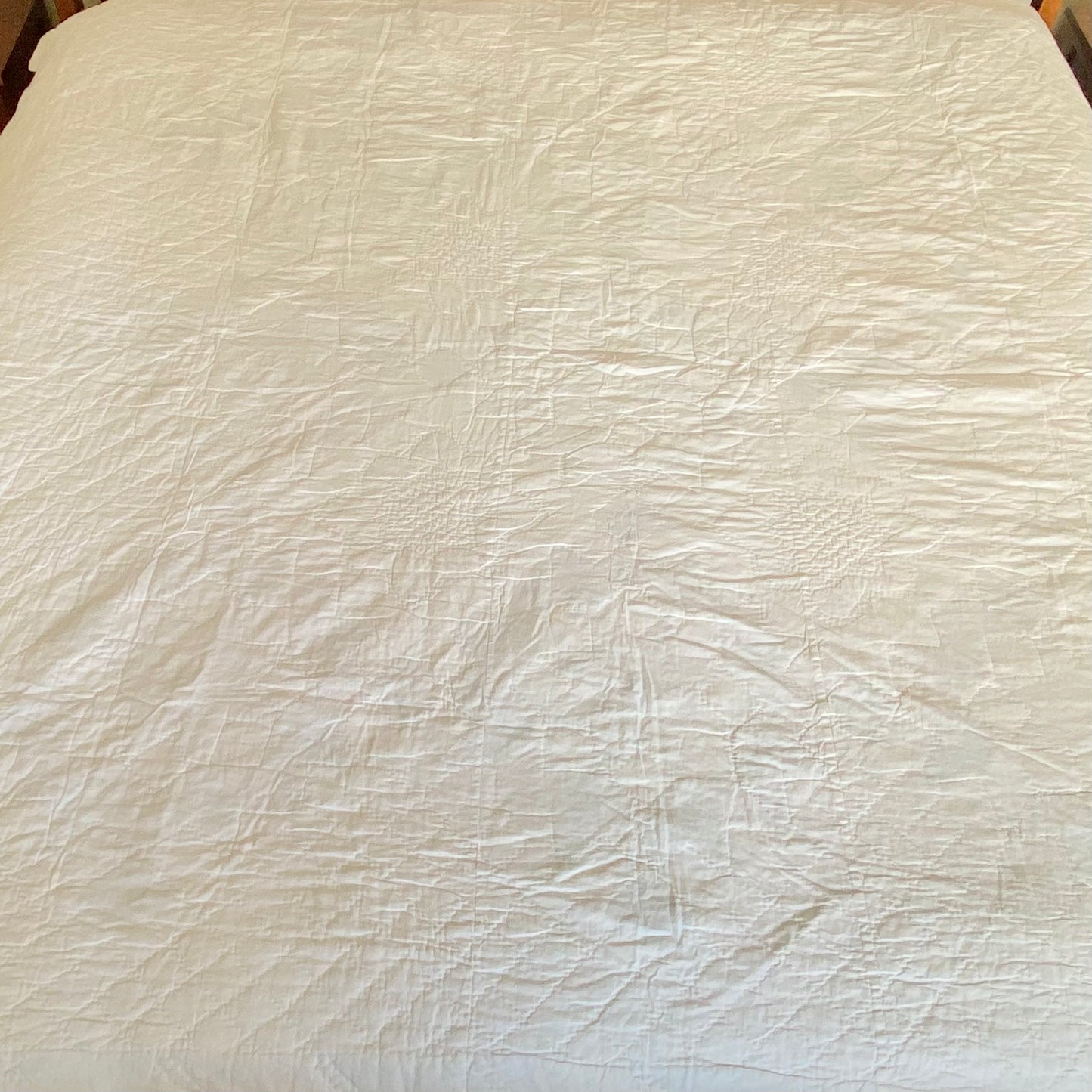 Vintage Eight Point Star Irish Chain Quilt - Approx. 83 in x 93 in.