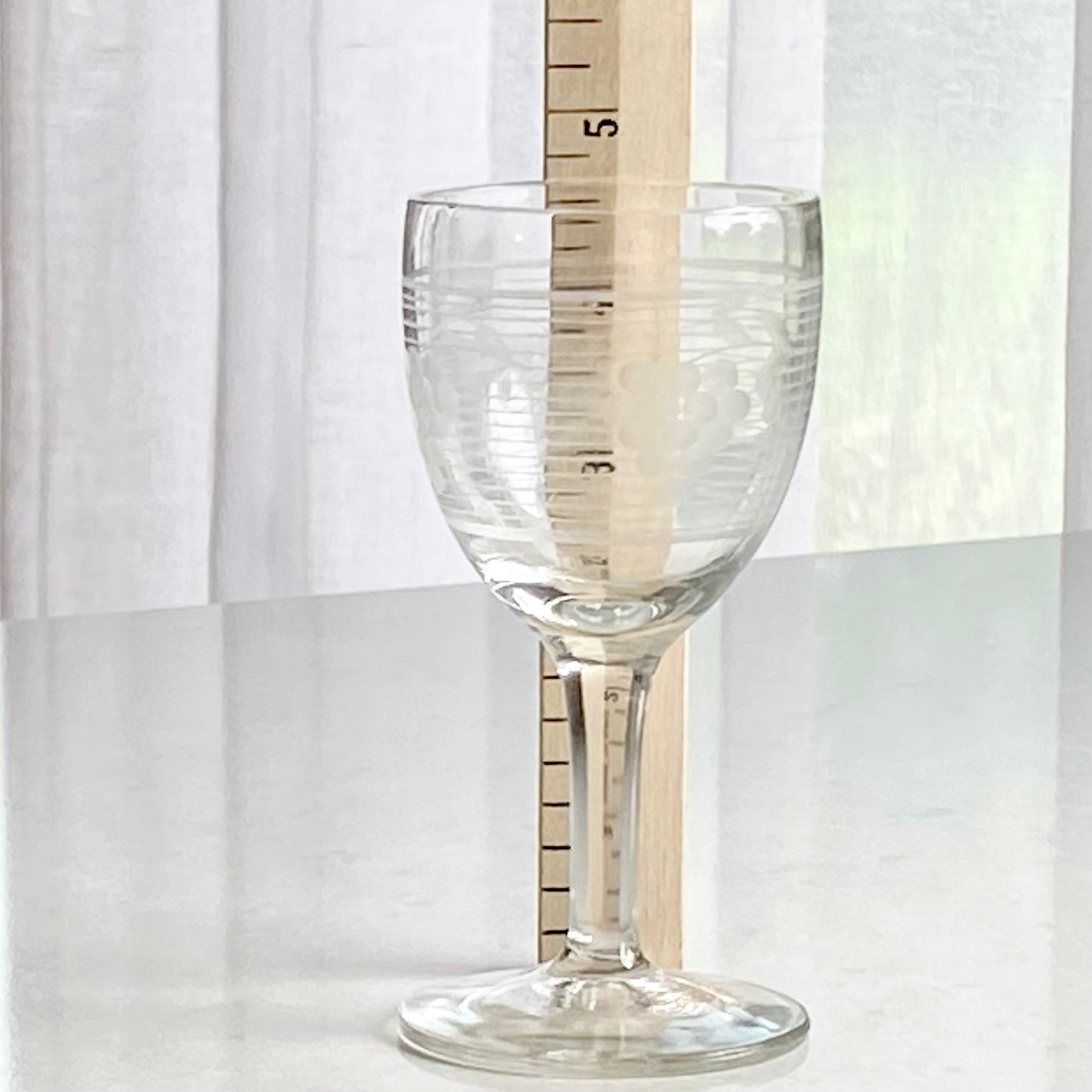 Vintage Standard Glass Grape on Grid Cordial / Liquor Glasses (circa 1940s) - Set of 4