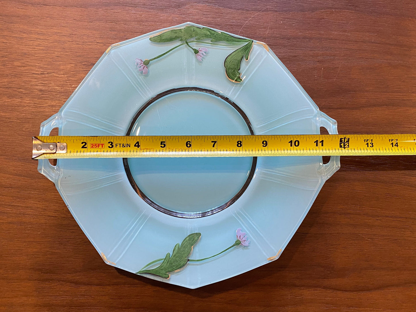 Vintage Hand Painted Glass Plate