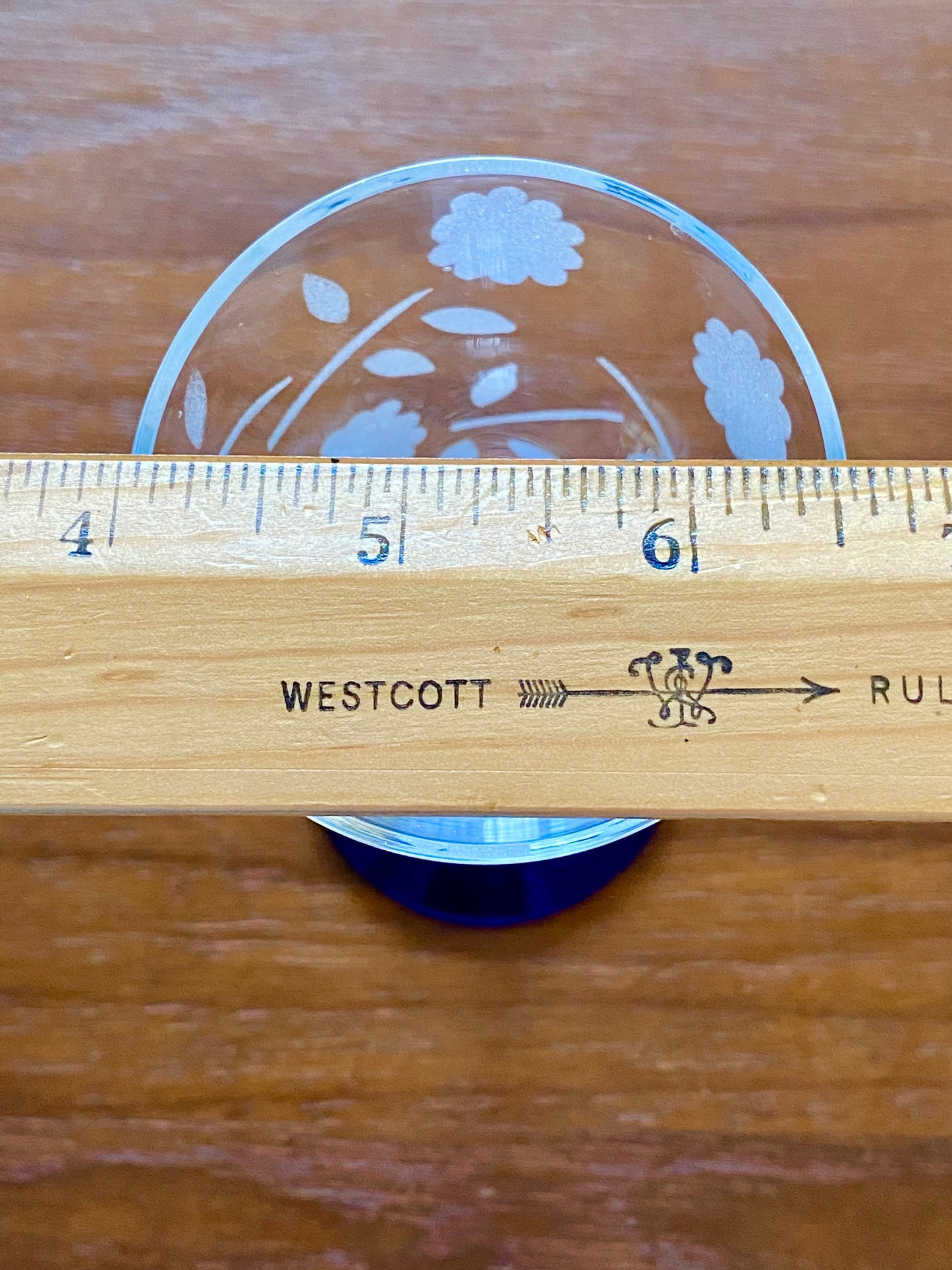 Vintage Blue Footed Glasses - Set of 4