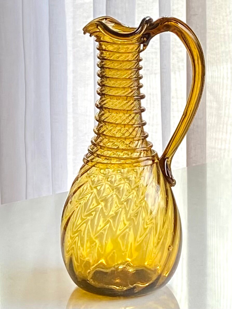 Vintage Art Glass Pitcher
