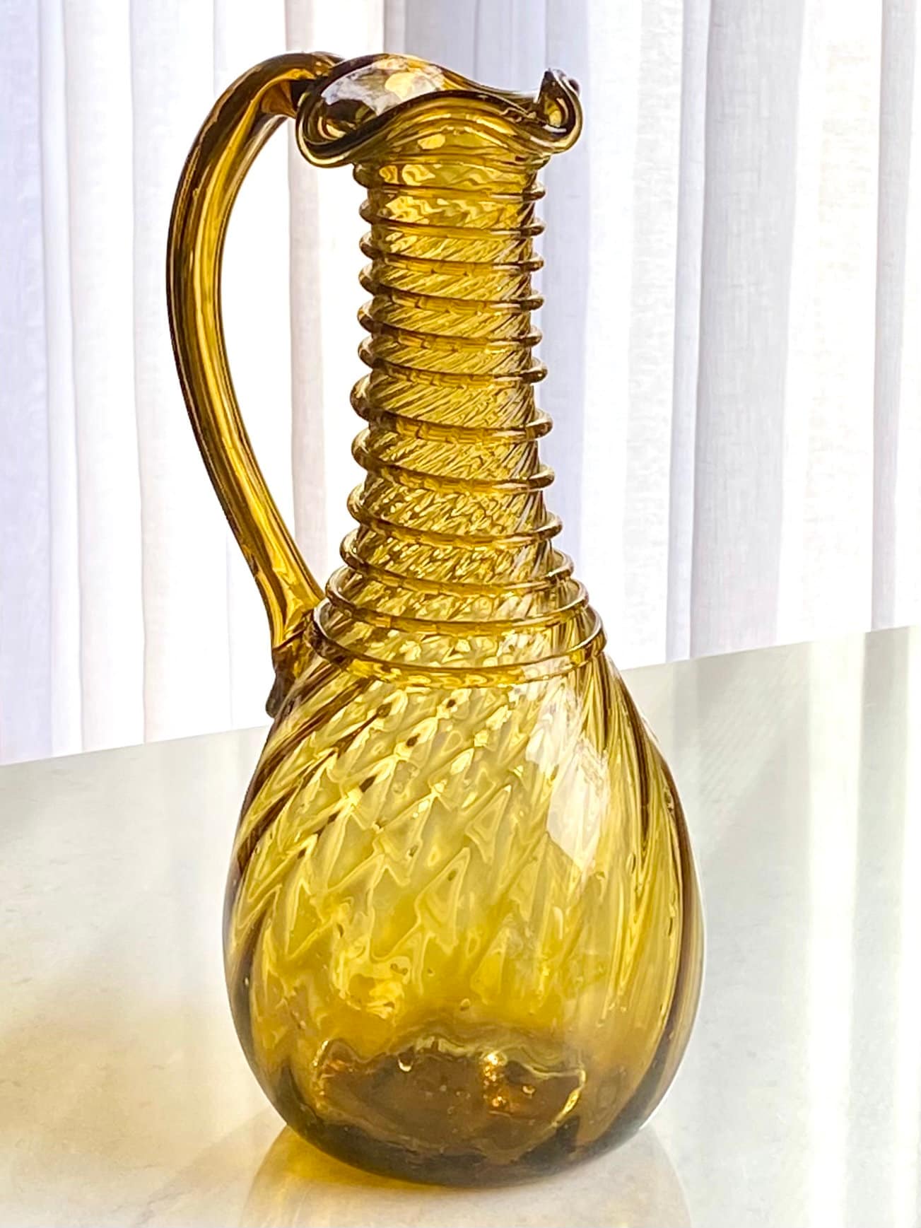 Vintage Art Glass Pitcher