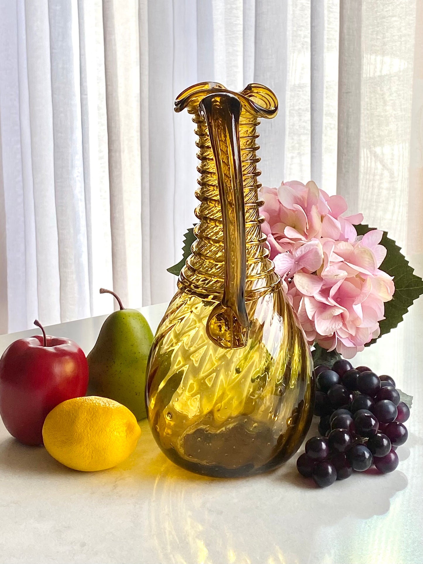Vintage Art Glass Pitcher