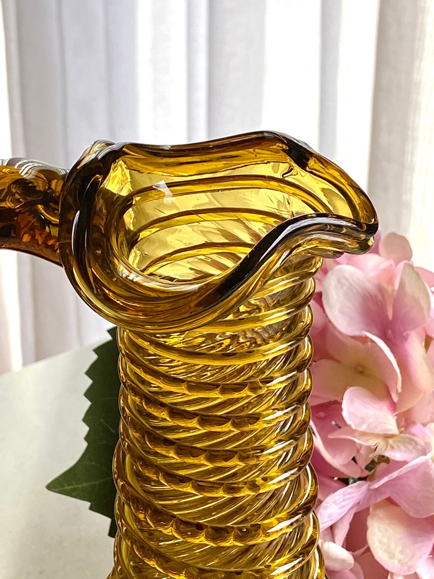 Vintage Art Glass Pitcher