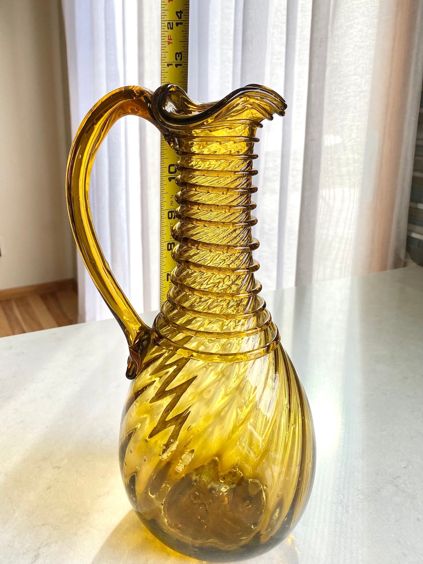 Vintage Art Glass Pitcher
