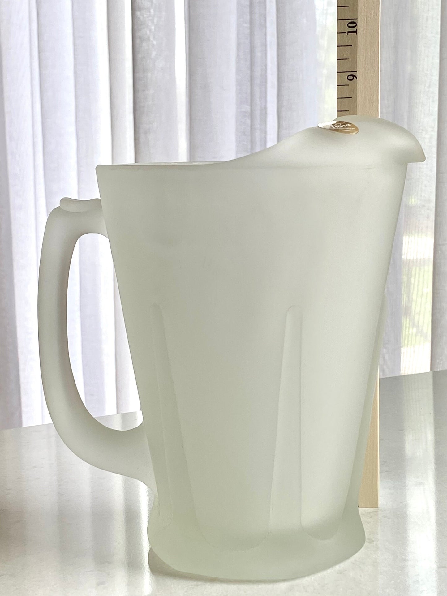 Vintage Indiana Glass Tiara Exclusives Frosted Satin Pitcher - 2 Available