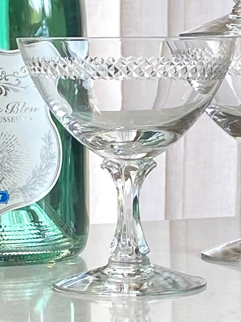 Vintage Fostoria Bracelet Cut Glasses (circa 1953 - 1971) - Set of 4 (Set #44B)