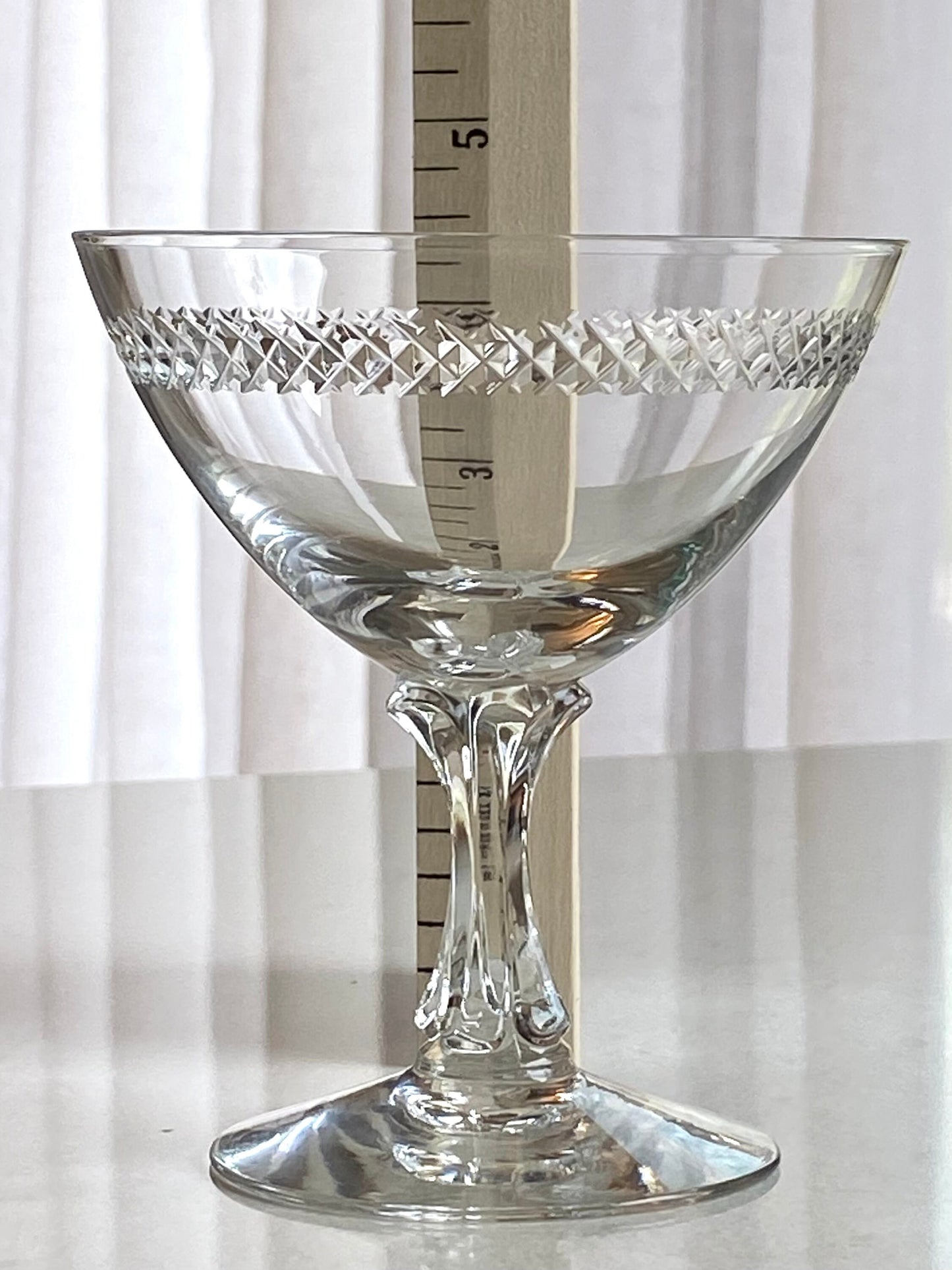 Vintage Fostoria Bracelet Cut Glasses (circa 1953 - 1971) - Set of 4 (Set #44B)